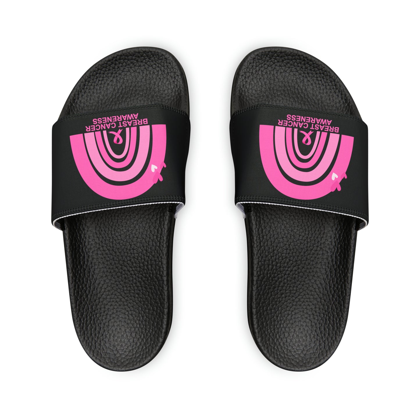 Breast Cancer Women's PU Slide Sandals