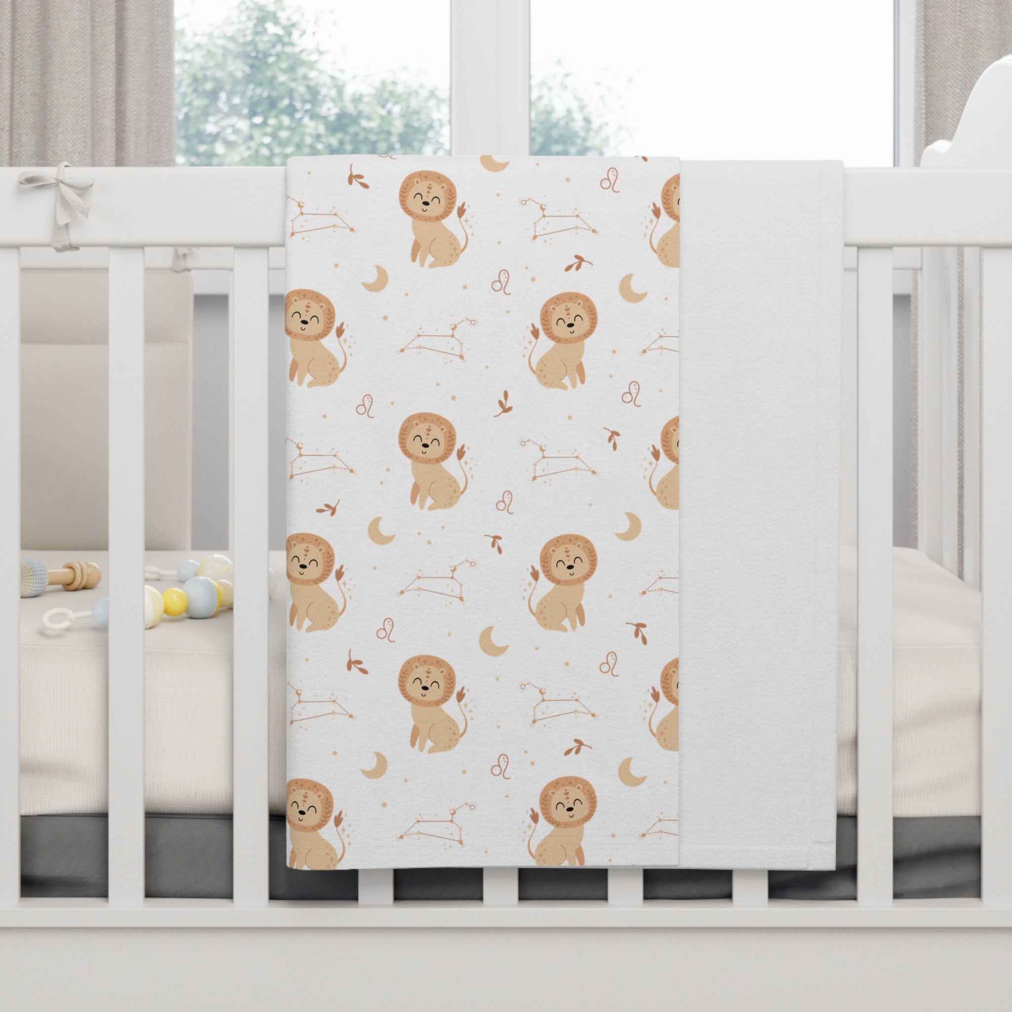 Leo Baby Blanket, Leo Blanket, Leo Zodiac Blanket, Soft Fleece Baby Blanket