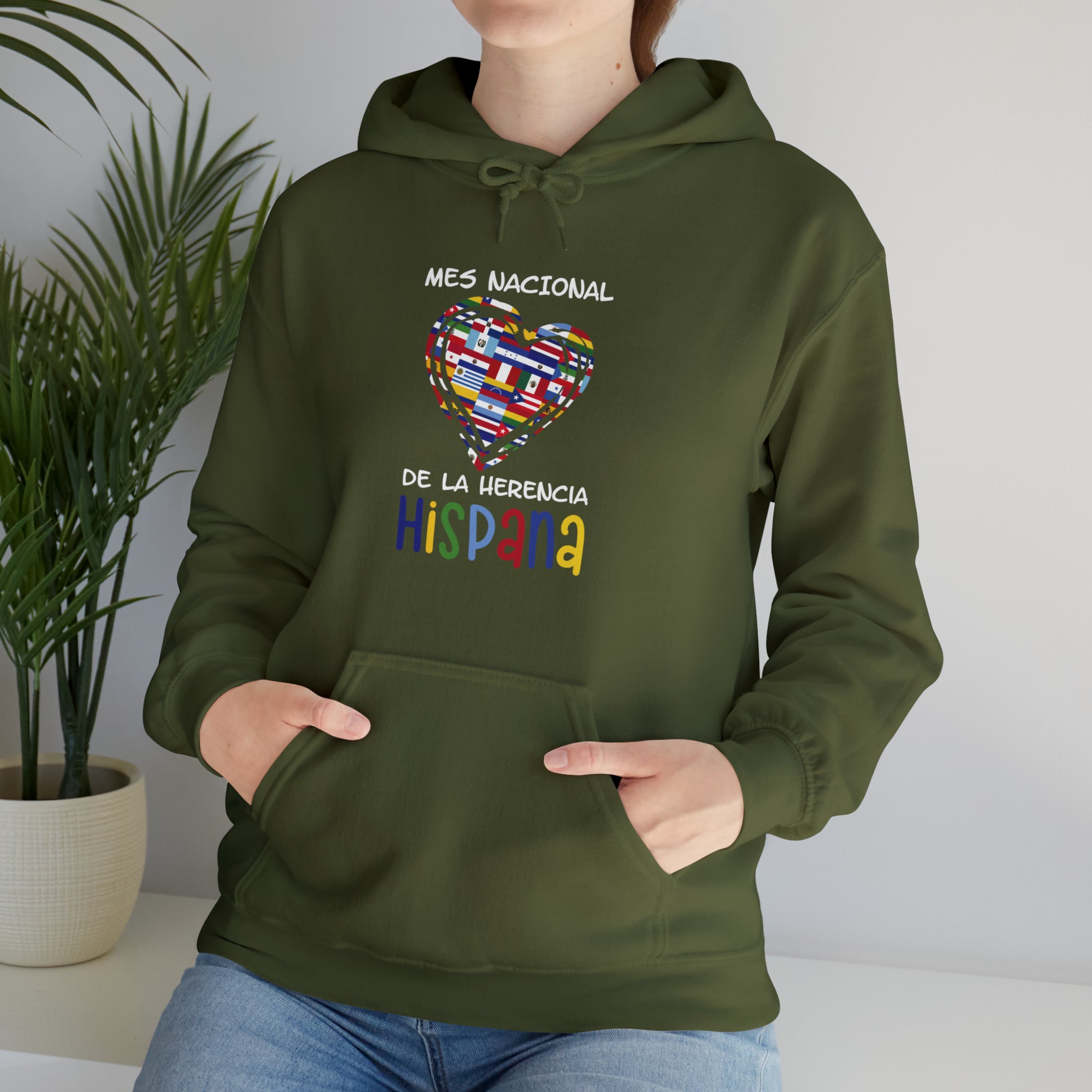 Mes Nacional Heart - Hispanic Heritage Month Unisex Hoodie