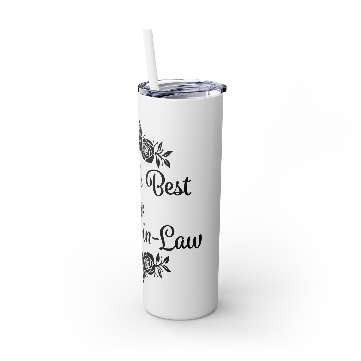 World's Best Mother-In-Law Skinny Tumbler with Straw, 20oz