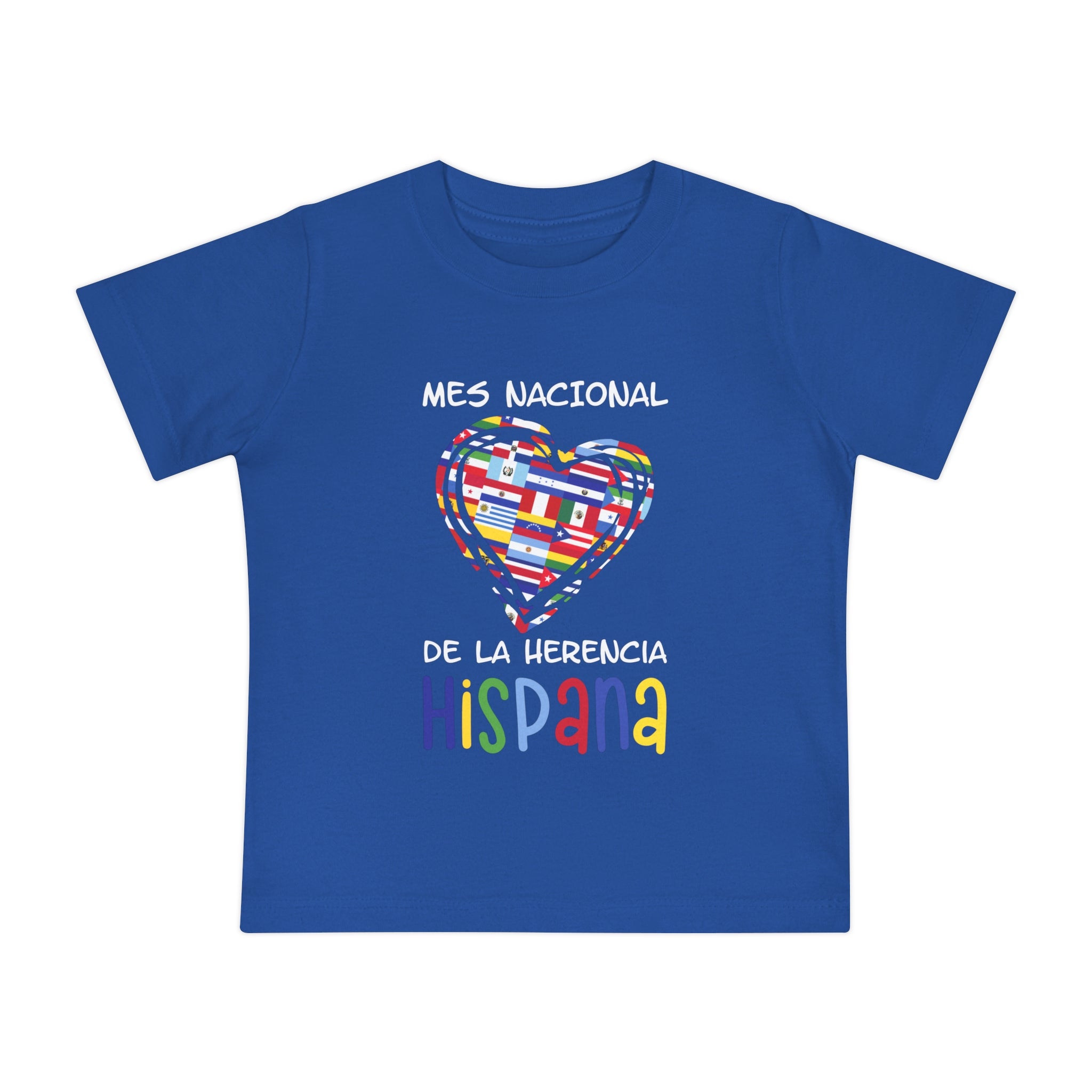 Mes Nacional Heart - Hispanic Heritage Month Baby Short Sleeve T-Shirt
