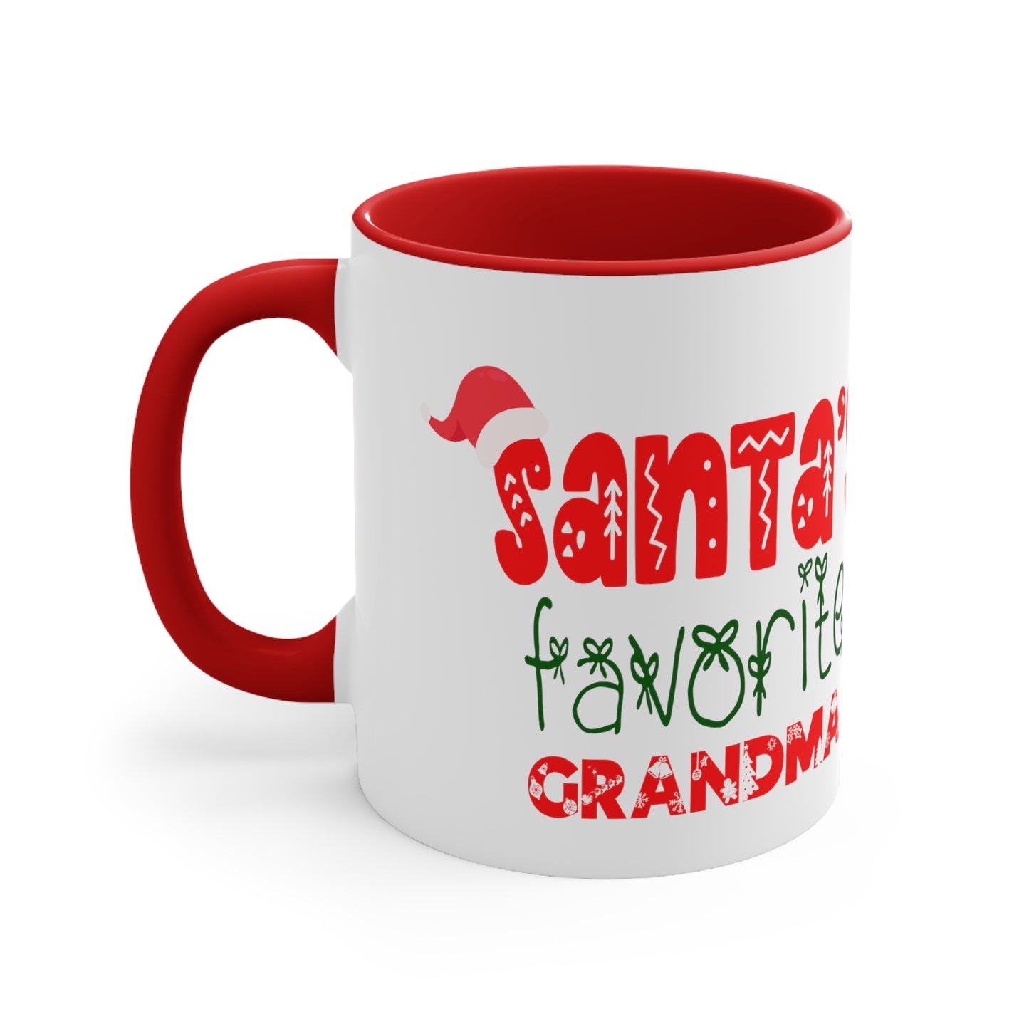 Santa's Favorite Grandma Accent Coffee Mug, 11oz