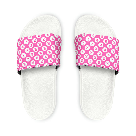 Breast Cancer Women's PU Slide Sandals