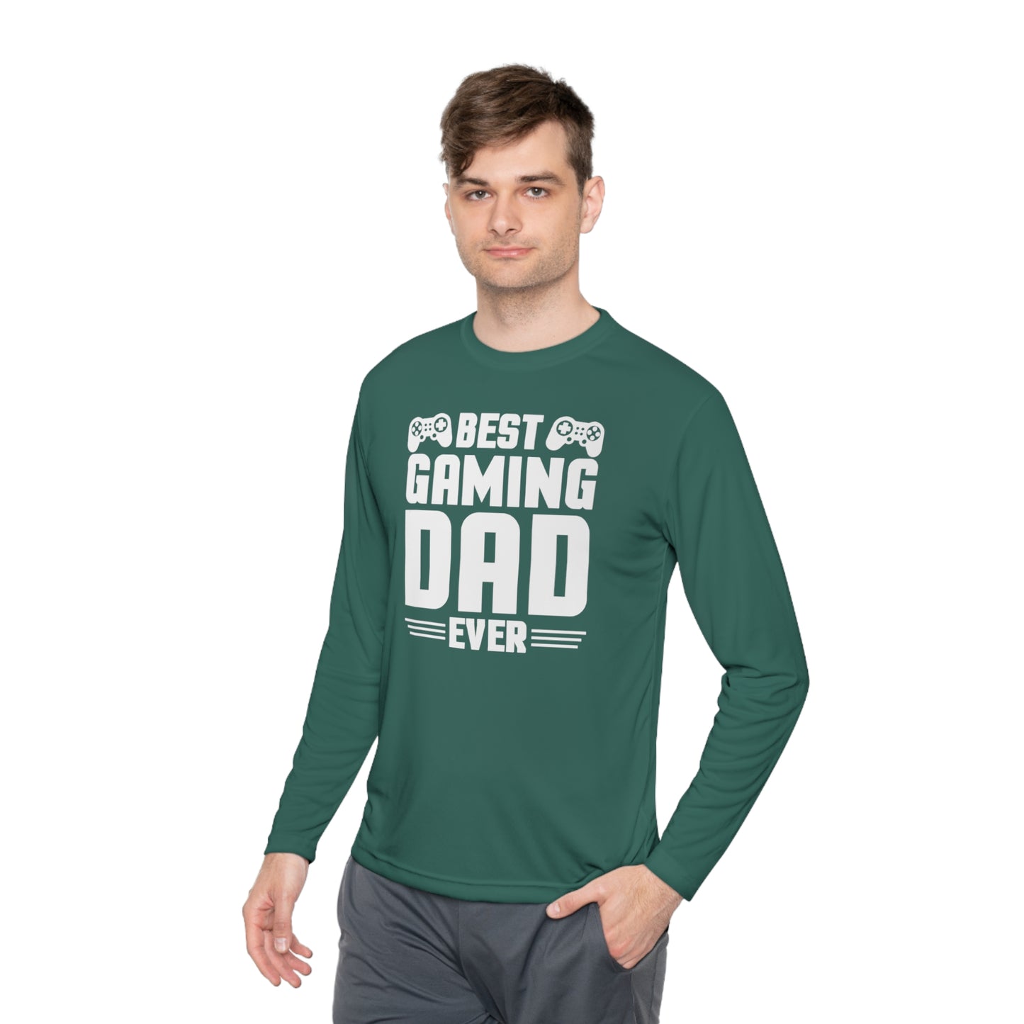 Best Gaming Dad Ever, Gaming Dad Tee, Gamer Dad, Dad Tee, Unisex Lightweight Long Sleeve Tee