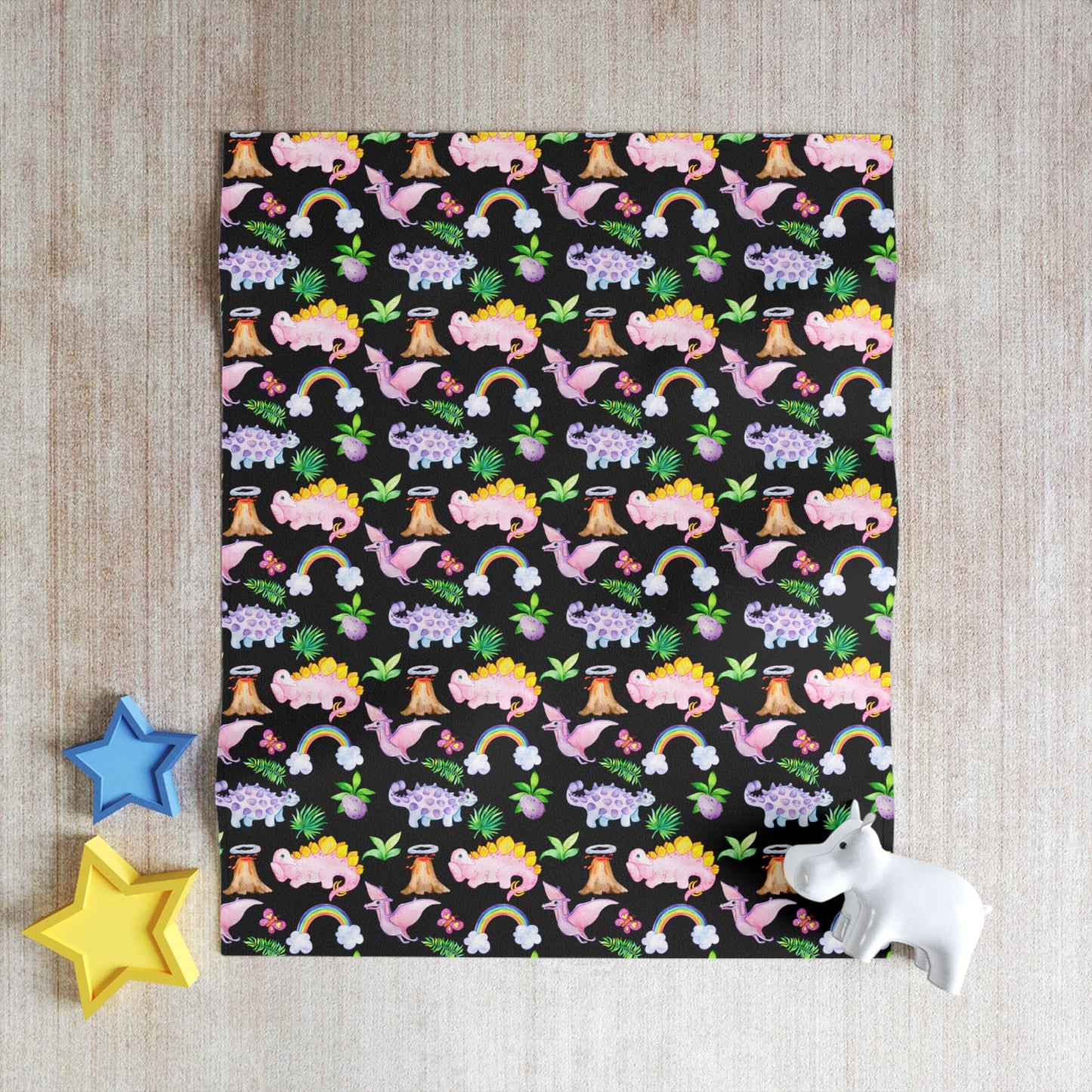 Dino Pattern, Baby Blanket, Dino Baby Blanket, Throw Blanket