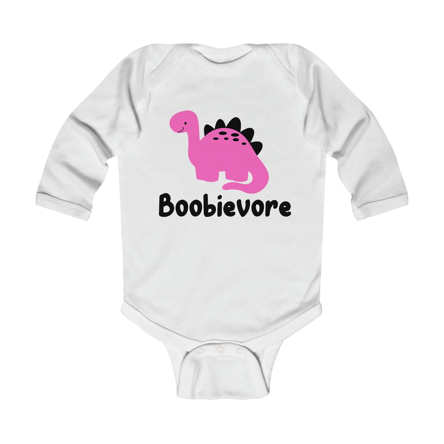 Boobievore Breast Cancer Bodysuit, Onesie, Infant Long Sleeve Bodysuit