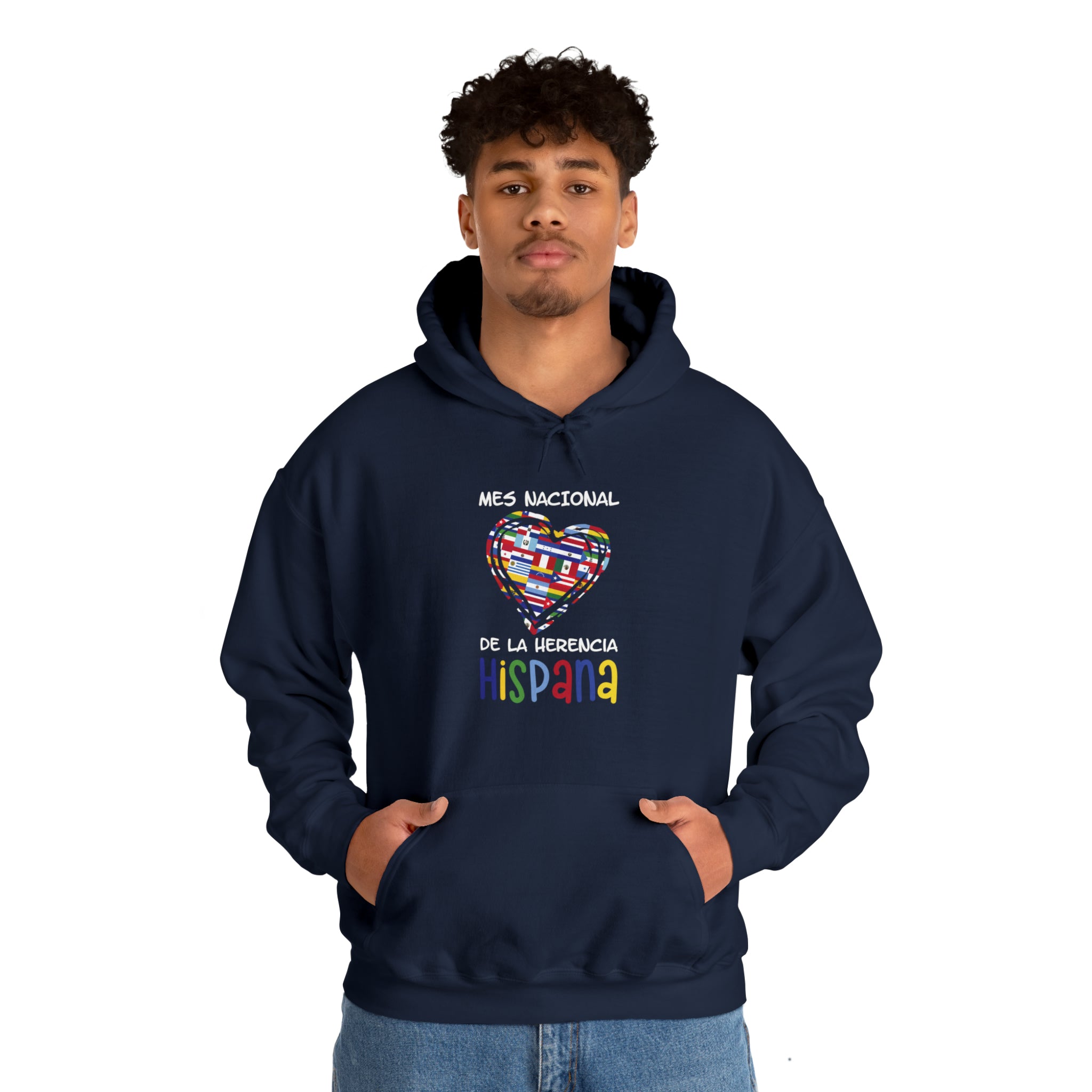 Mes Nacional Heart - Hispanic Heritage Month Unisex Hoodie