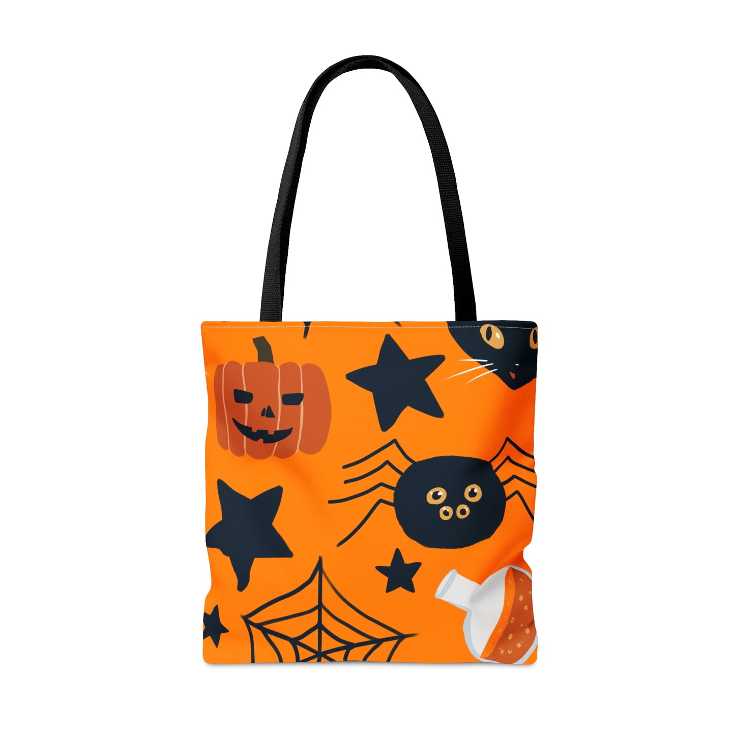 Halloween Spiders Pumpkins Potions & Stars Tote Bag (AOP)