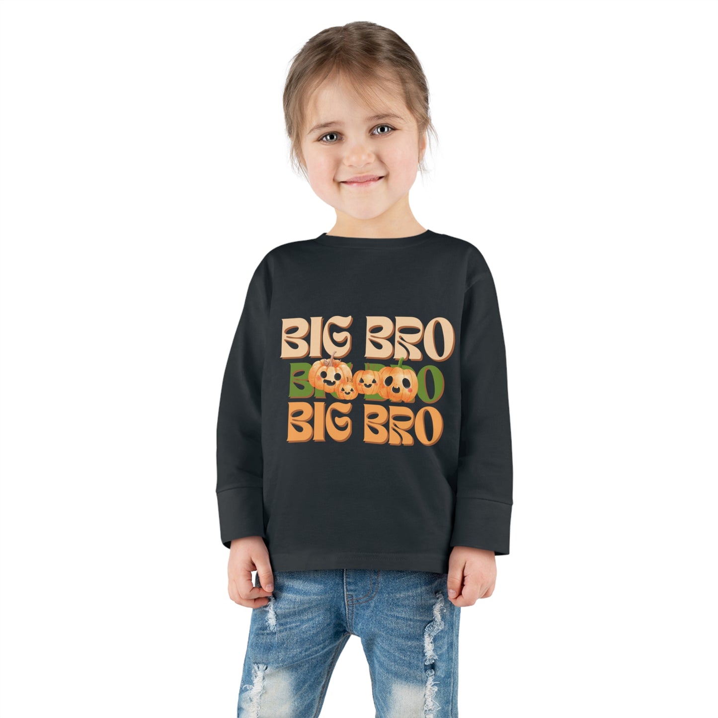 Big Bro Pumpkin Toddler Long Sleeve Tee