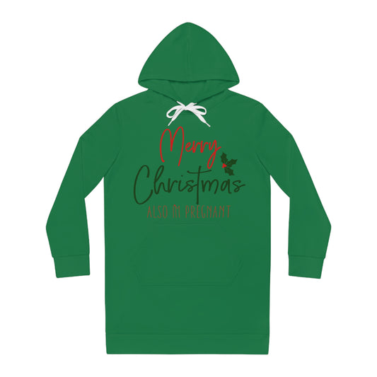 Merry Christmas - Also I'm Pregnant Women's Hoodie Dress (AOP)