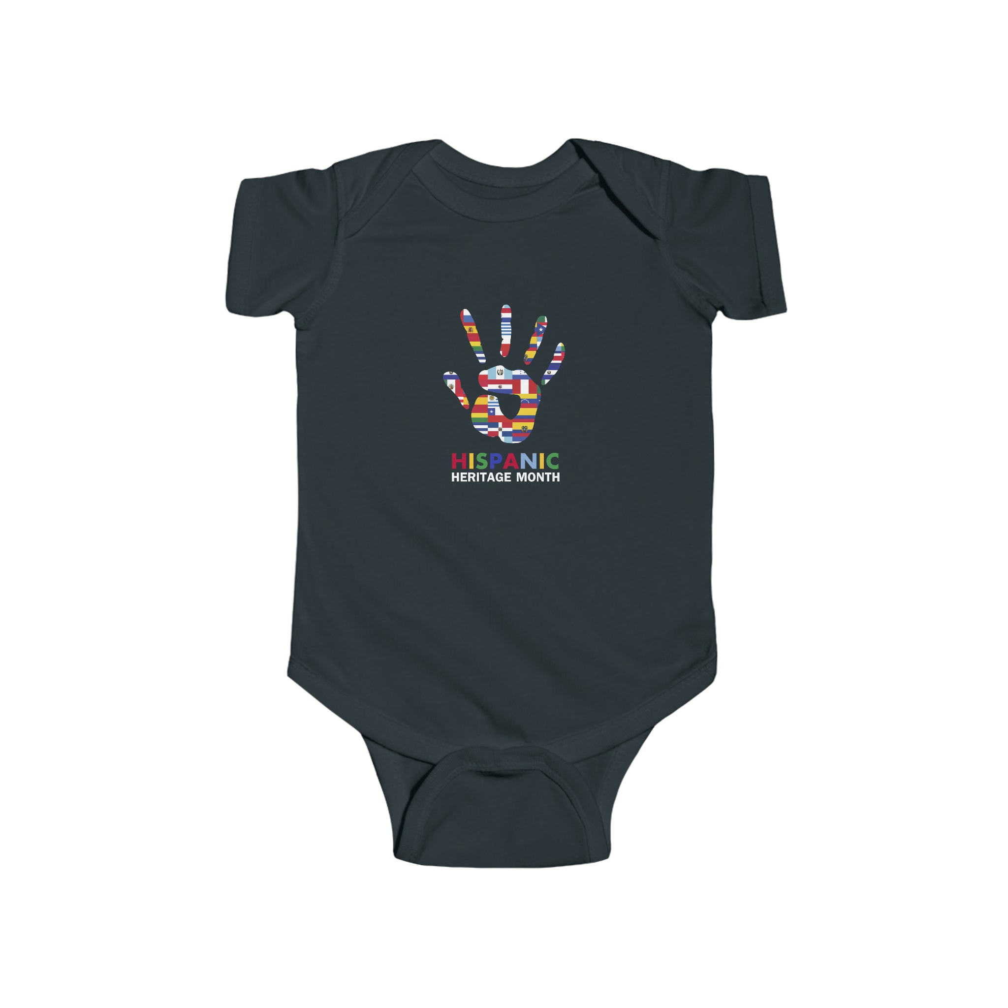 Flag Handprint - Hispanic Heritage Month Infant  Bodysuit