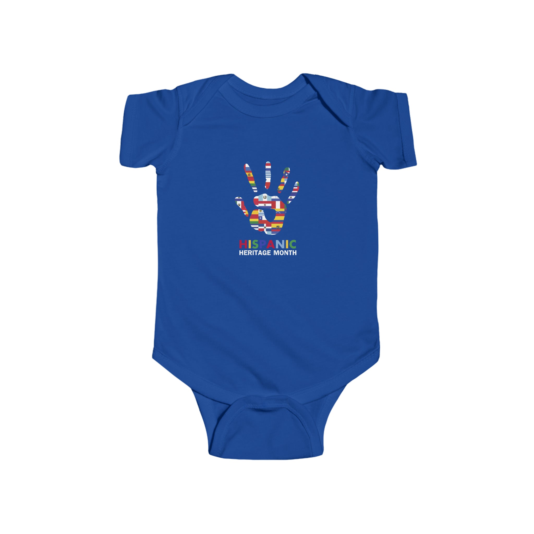 Flag Handprint - Hispanic Heritage Month Infant  Bodysuit