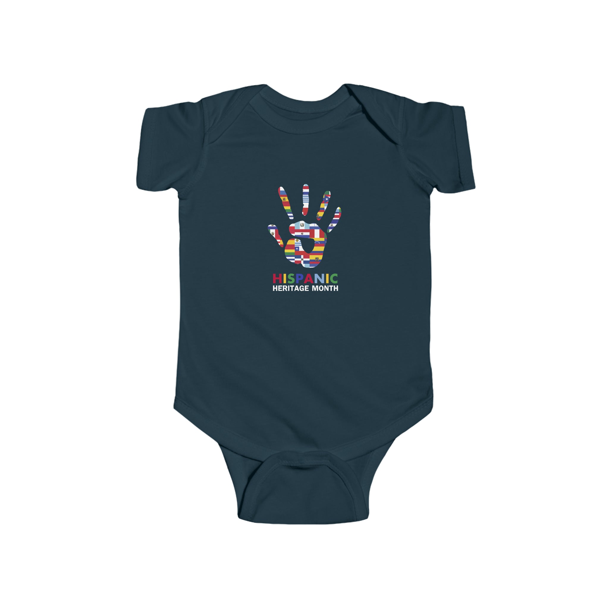 Flag Handprint - Hispanic Heritage Month Infant  Bodysuit