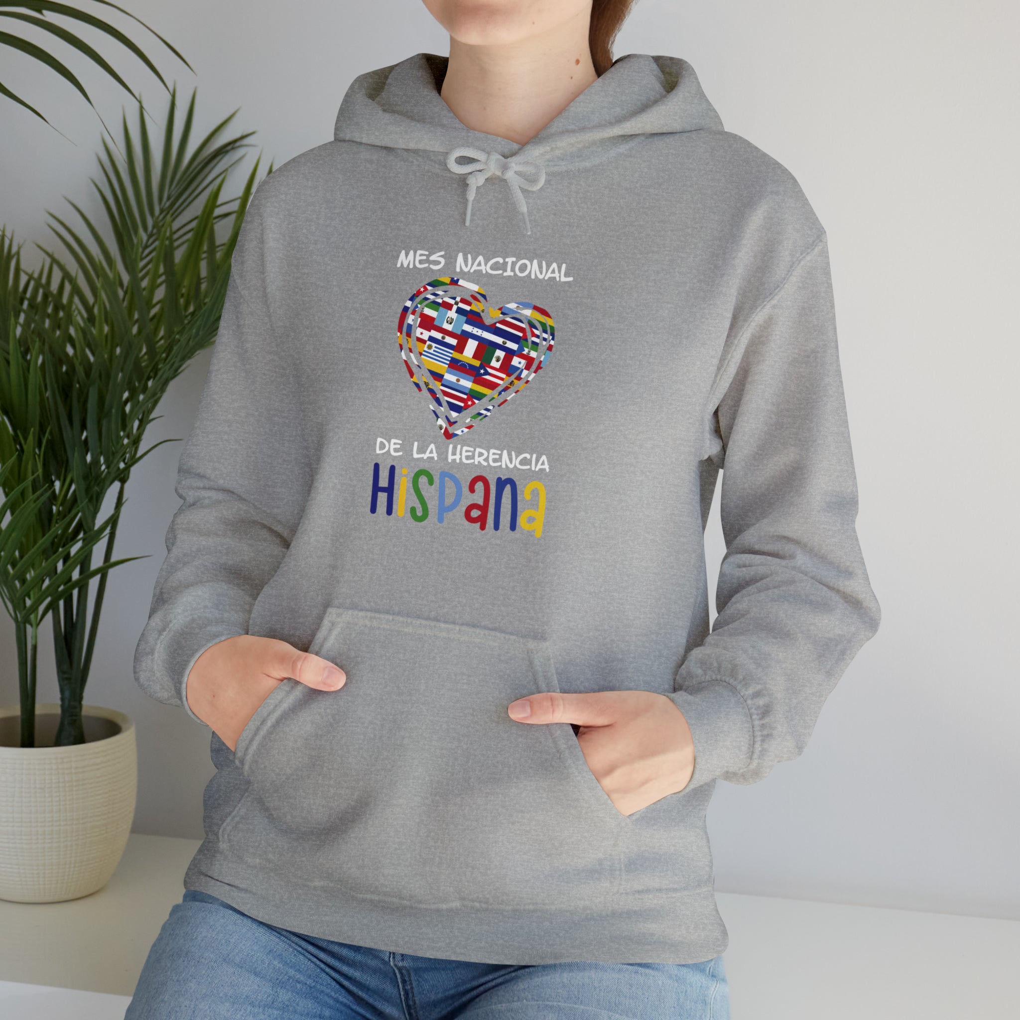 Mes Nacional Heart - Hispanic Heritage Month Unisex Hoodie