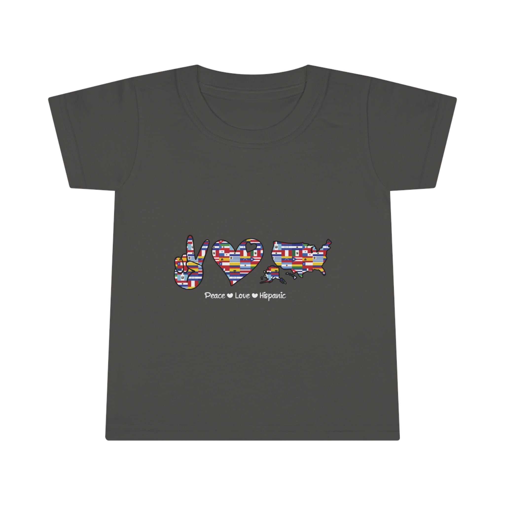 Peace, Love, Hispanic - Hispanic Heritage Month Toddler T-shirt