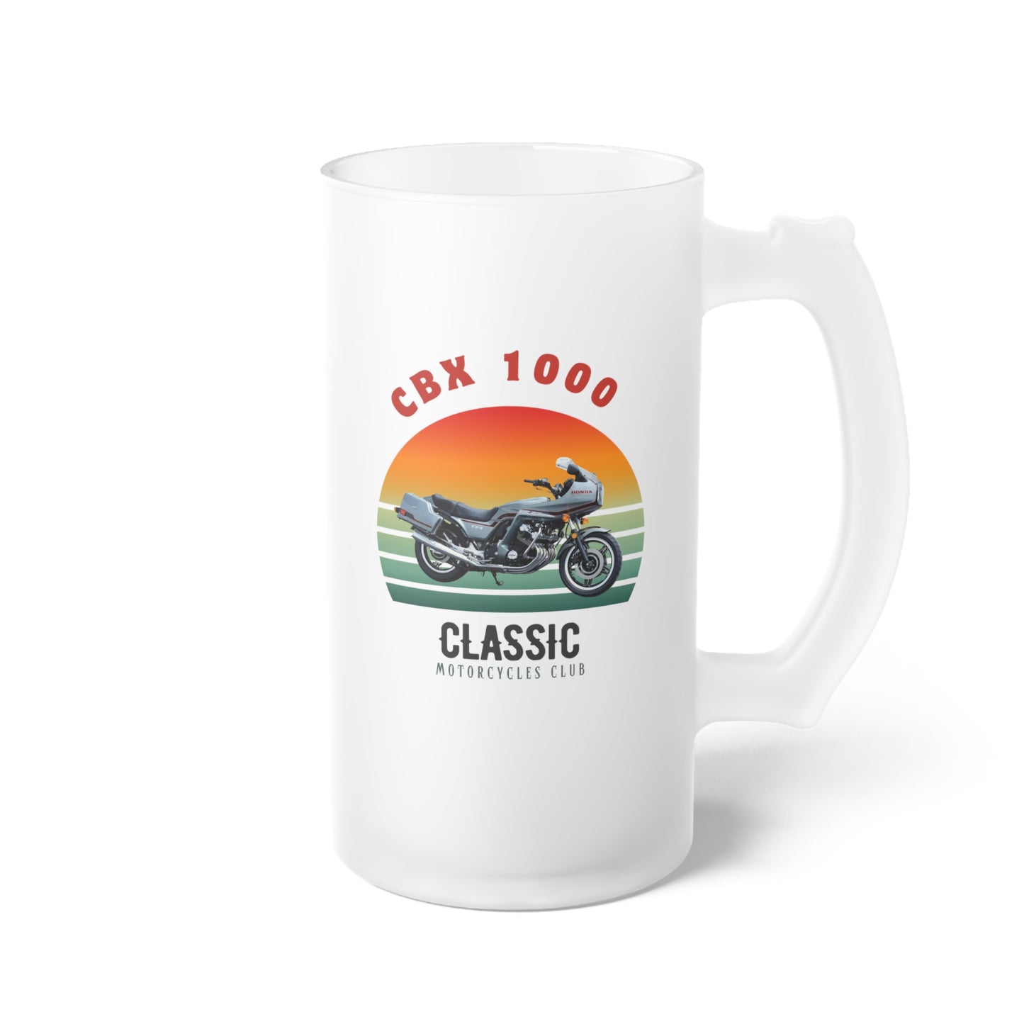 Honda CBX 1000, Classic Motorcycle Club, Honda CBX Beer Mug, Honda CBX Mug, Honda Beer Mug, Classic Motorbike, Frosted Beer Mug