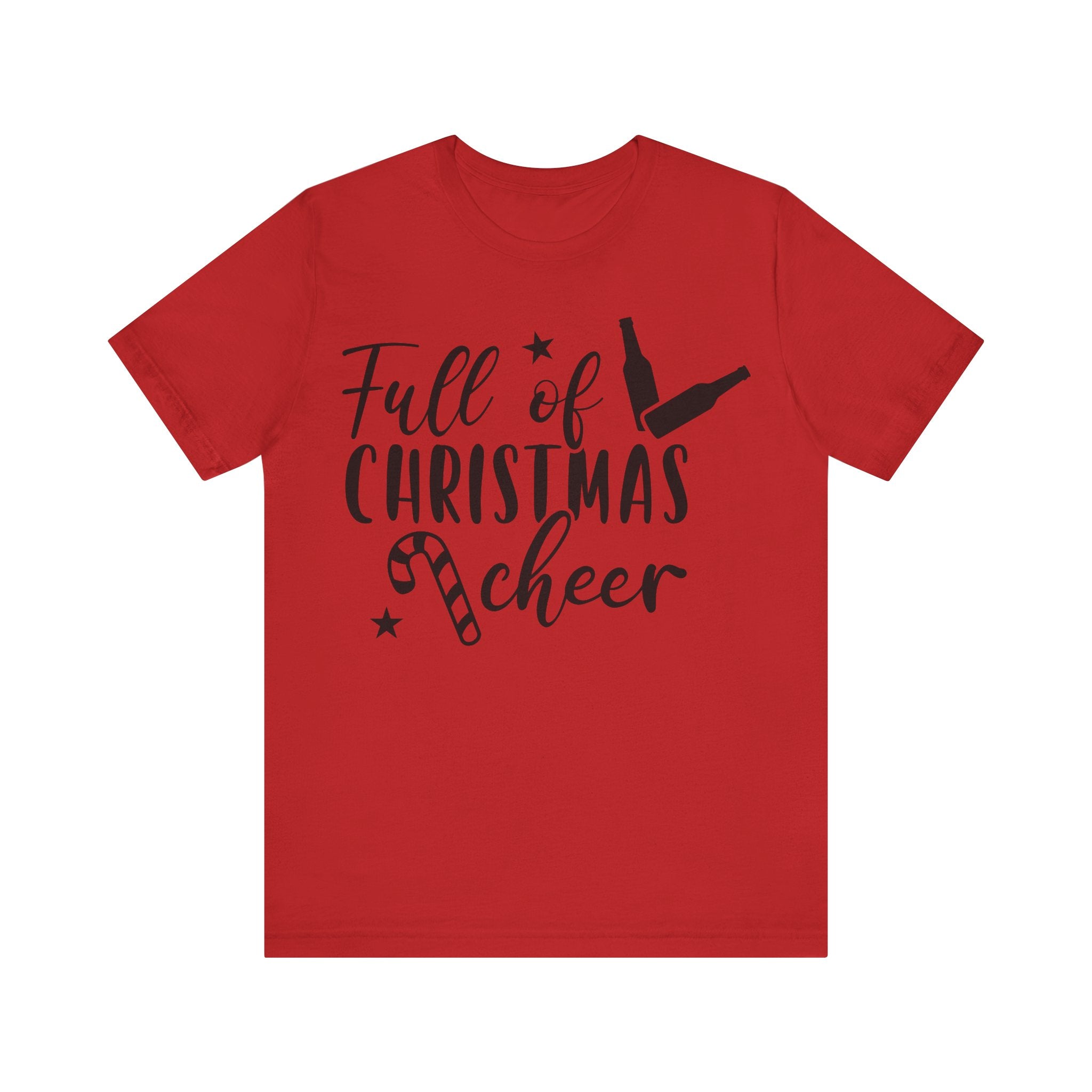 Full of Christmas Cheer & Beer Unisex Jersey Short Sleeve Tee