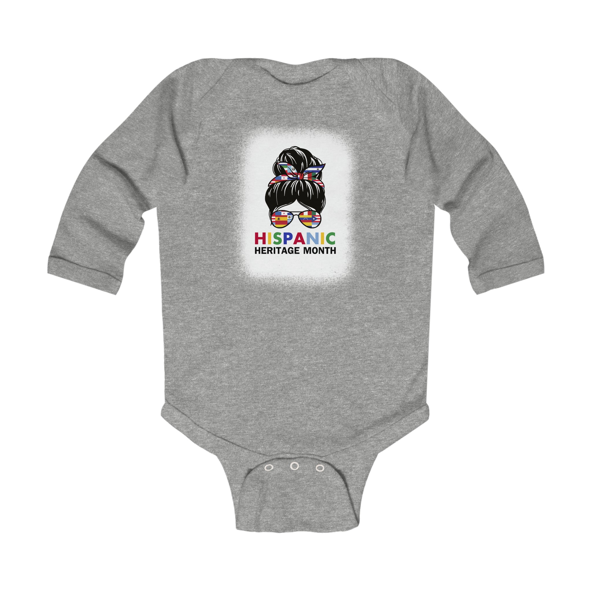 Messy Bun Mama - Hispanic Heritage Month Infant Long Sleeve Bodysuit