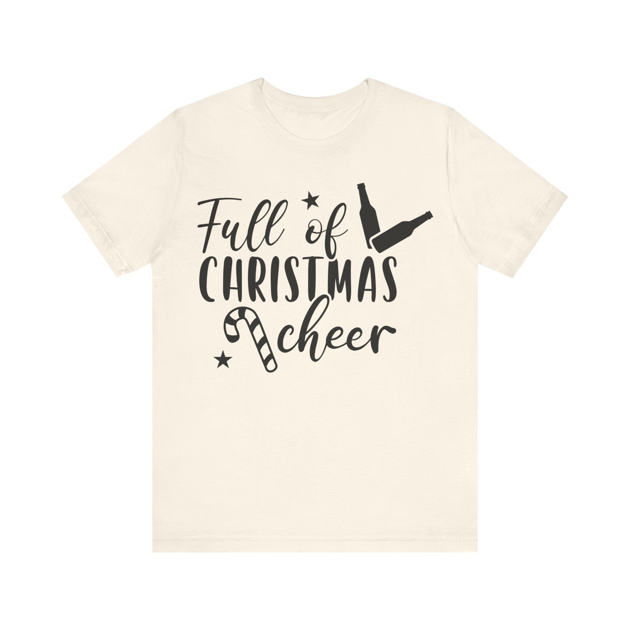 Full of Christmas Cheer & Beer Unisex Jersey Short Sleeve Tee