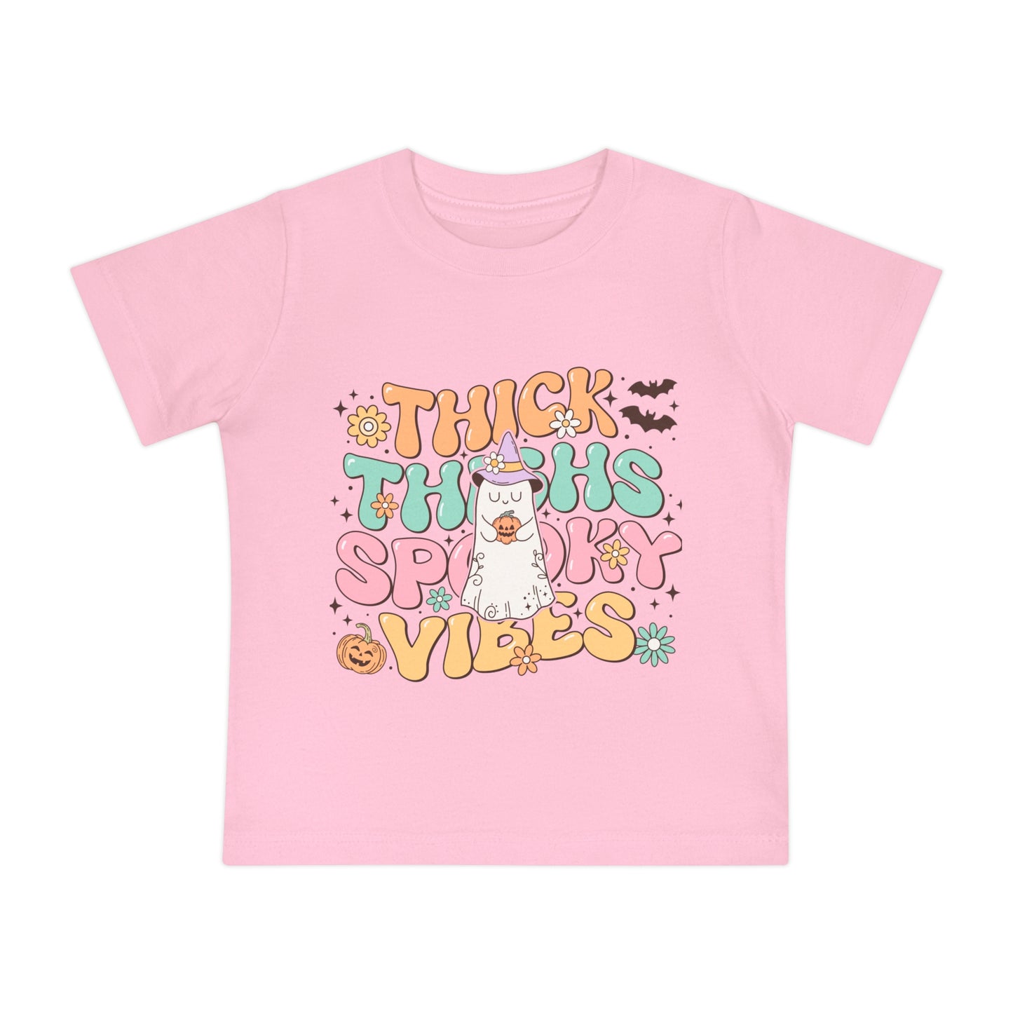 Thick Thighs Spooky Vibes Baby Short Sleeve T-Shirt