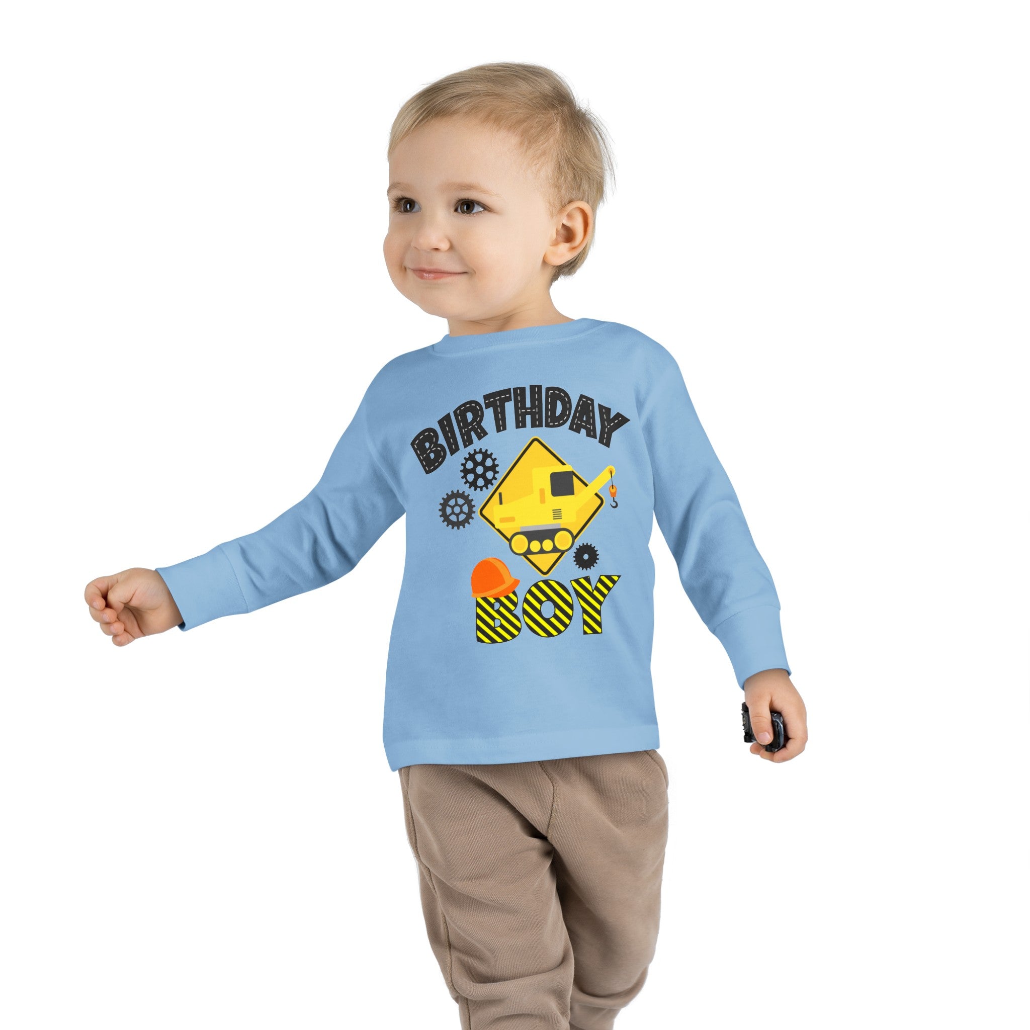 Crane Birthday Boy, Birthday Boy T-shirt, Birthday Tee, Boy's Birthday Tee,  Birthday Boy Tee, Toddler Long Sleeve Tee