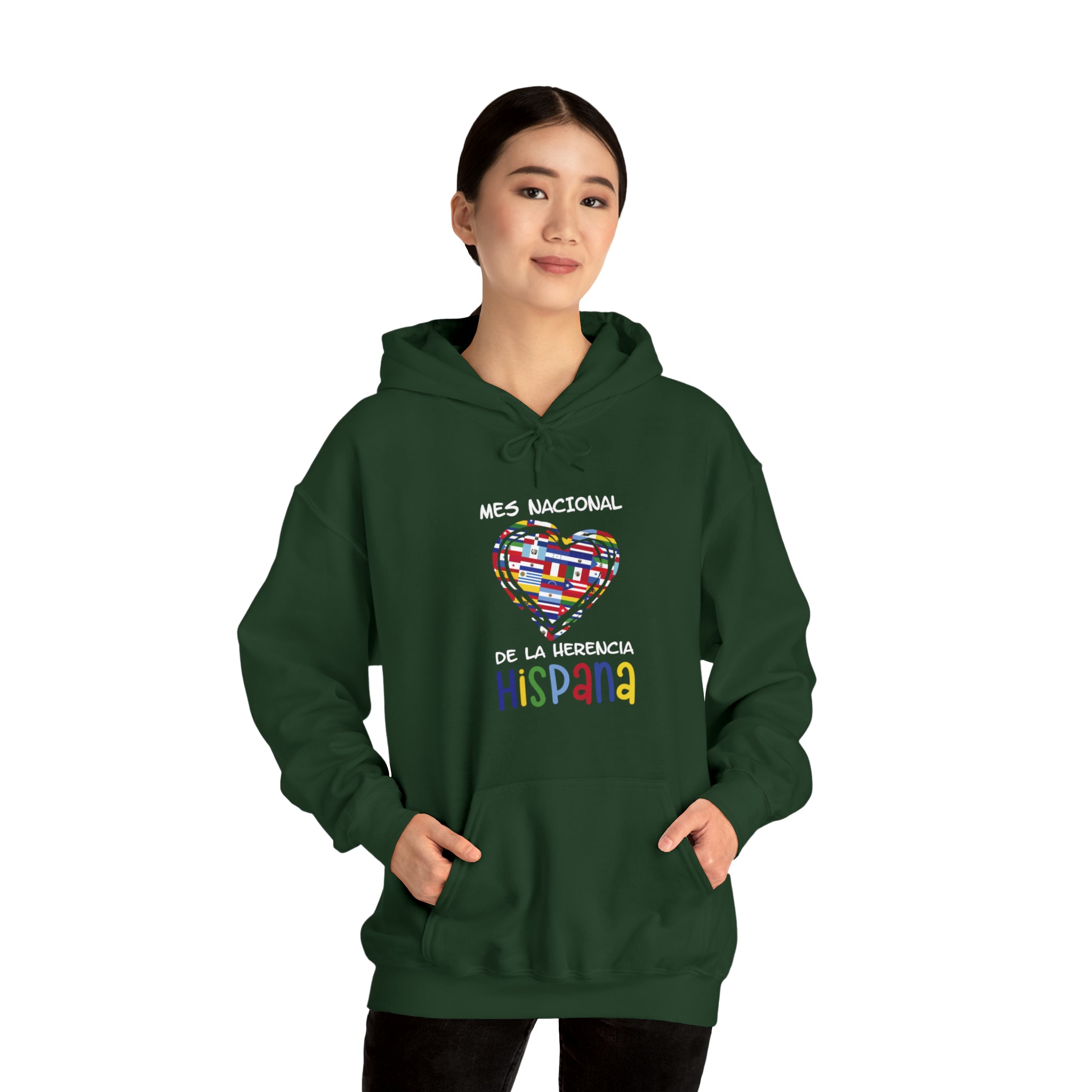 Mes Nacional Heart - Hispanic Heritage Month Unisex Hoodie