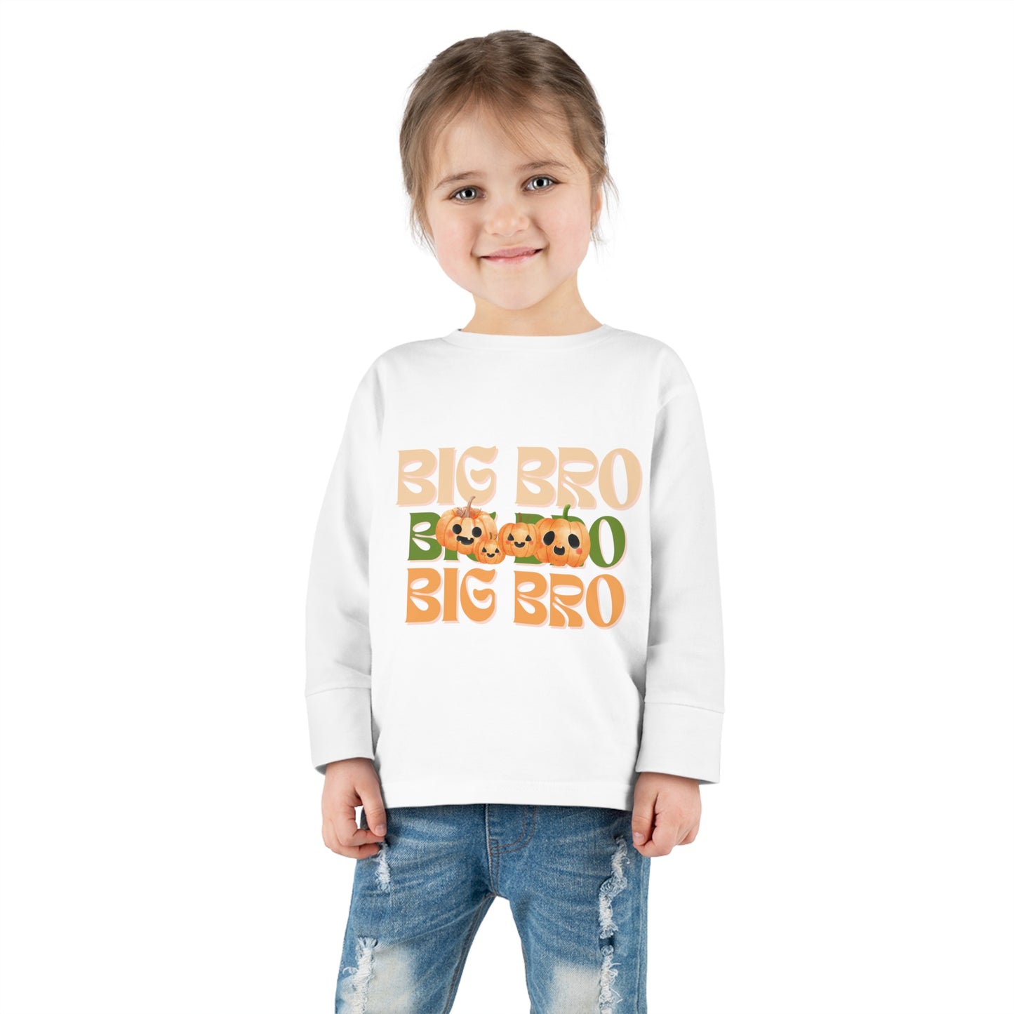 Big Bro Pumpkin Toddler Long Sleeve Tee