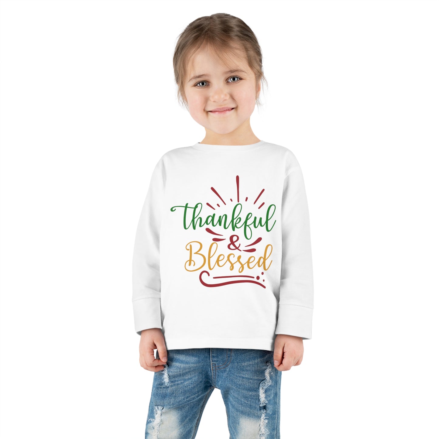 Thankful & Blessed Toddler Long Sleeve Tee