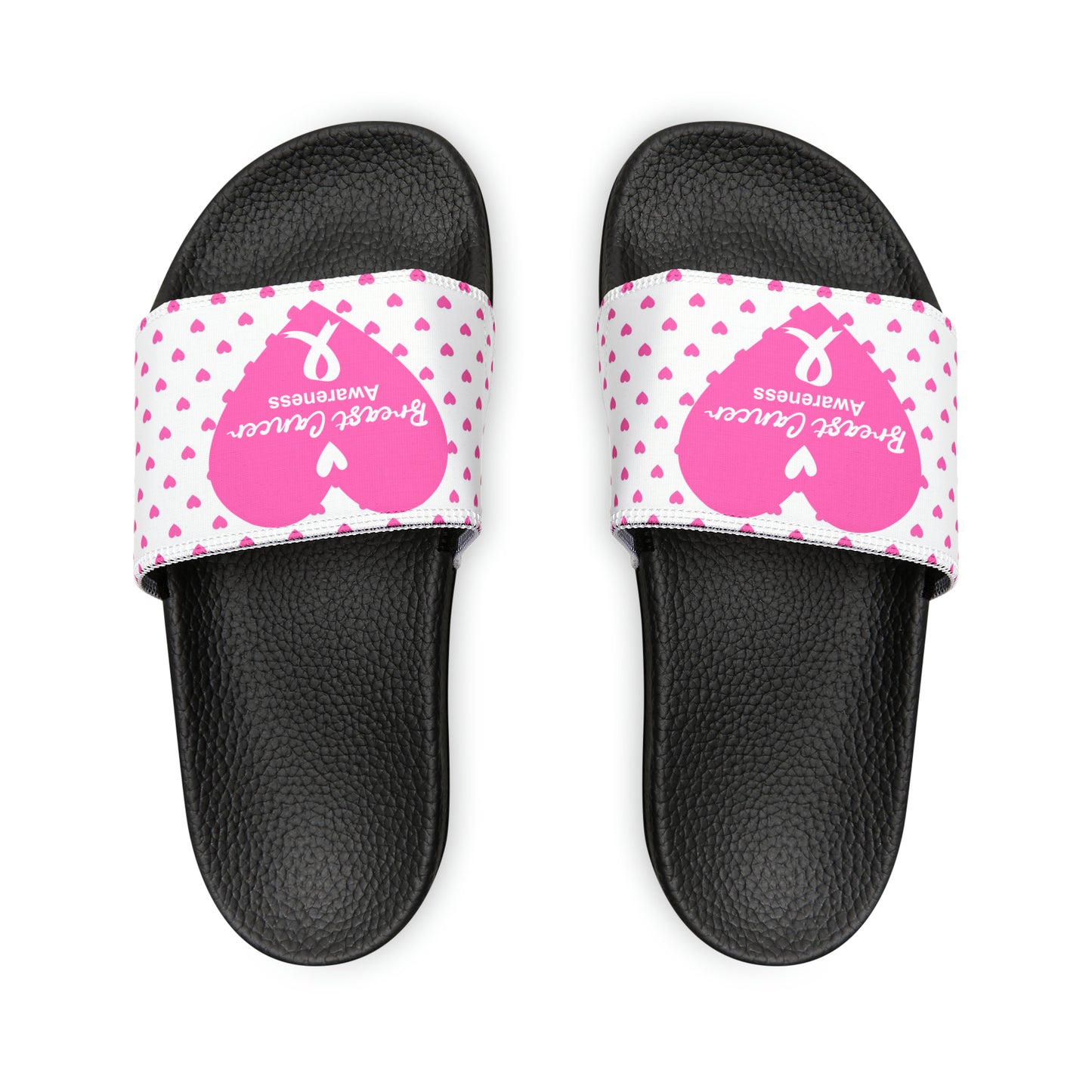 Breast Cancer Women's PU Slide Sandals