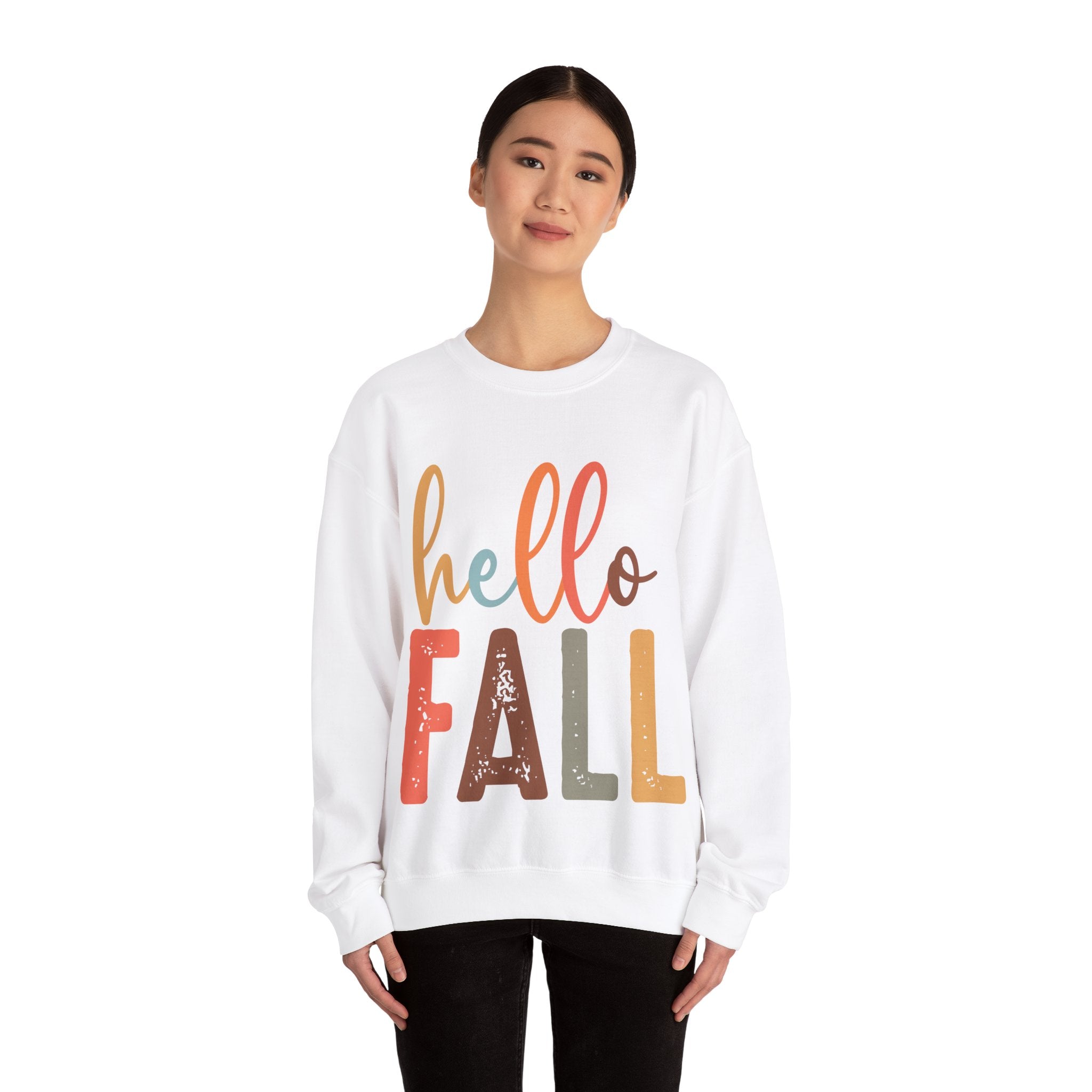 Hello Fall, Hellow Fall Sweatshirt,  Unisex Heavy Blend™ Crewneck Sweatshirt