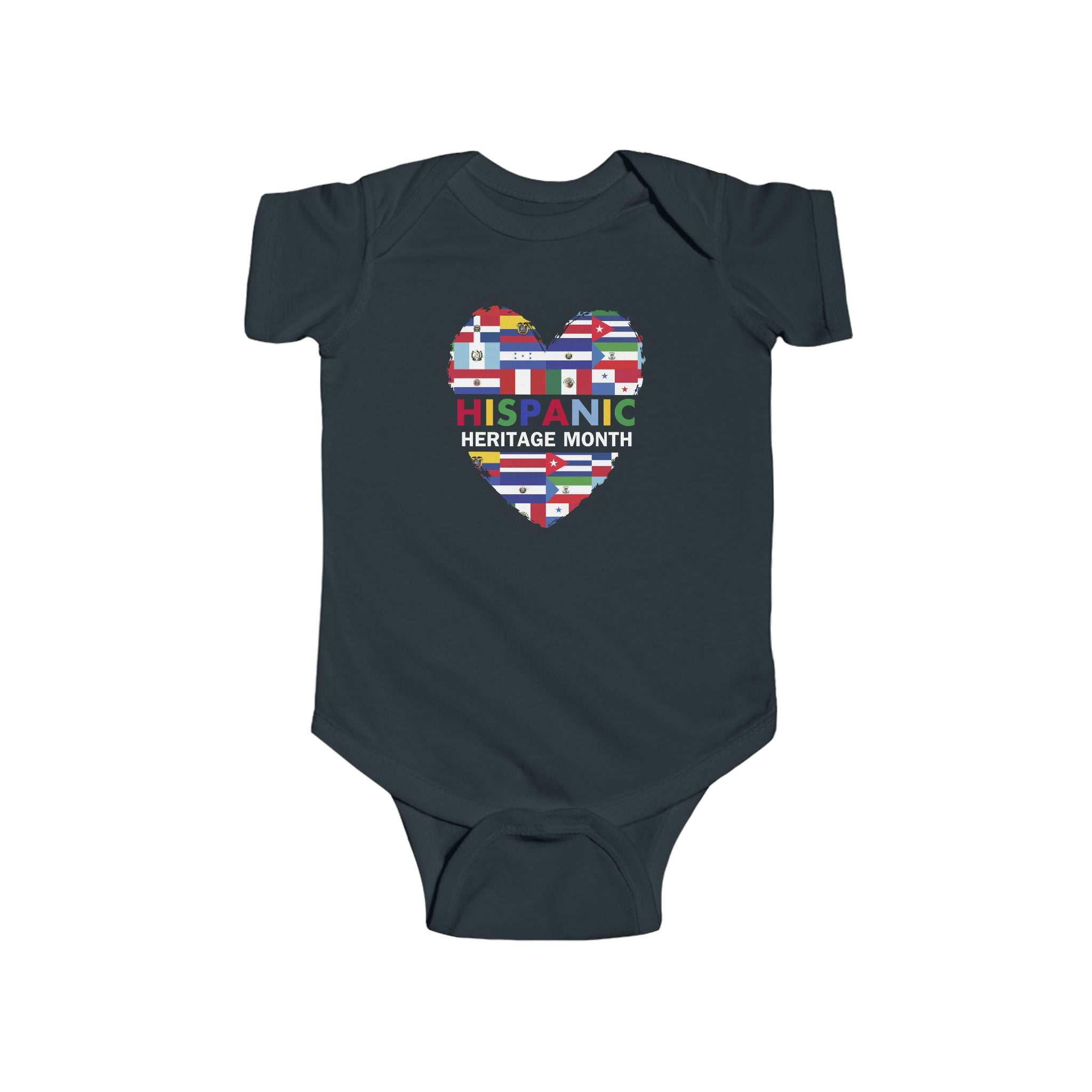 Heart Flags - Hispanic Heritage Month Infant  Bodysuit