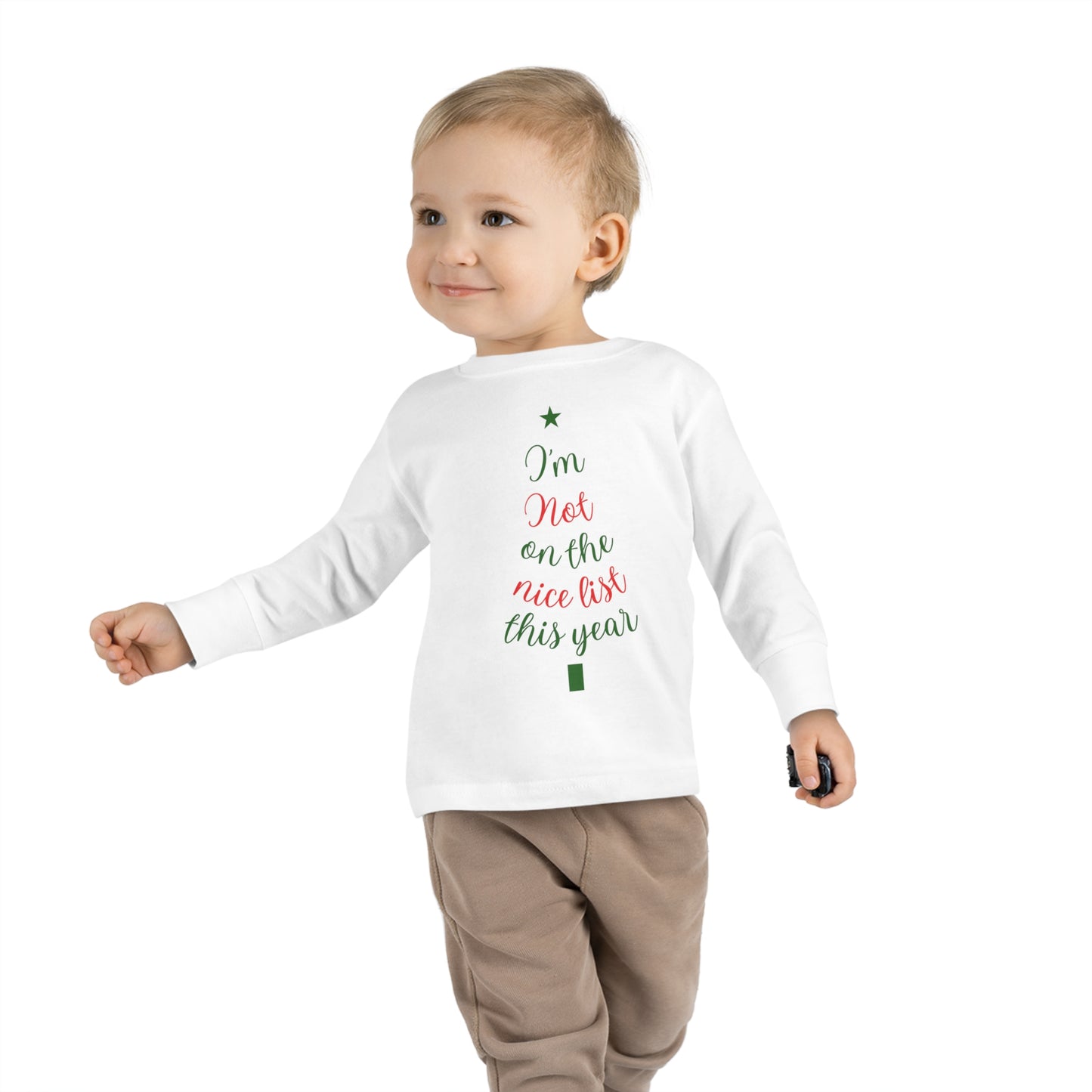 I'm Not on The Nice List This Year Toddler Long Sleeve Tee