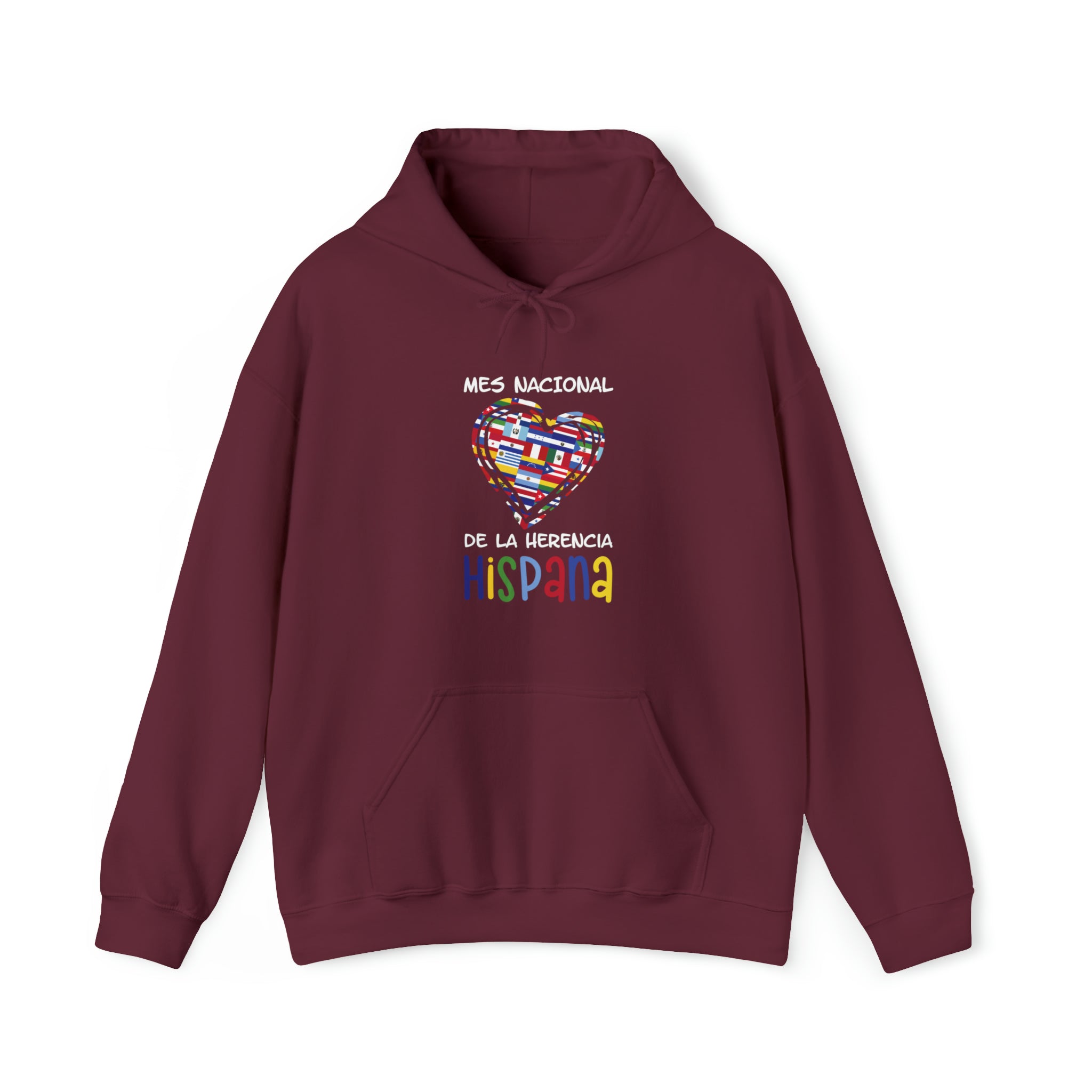 Mes Nacional Heart - Hispanic Heritage Month Unisex Hoodie