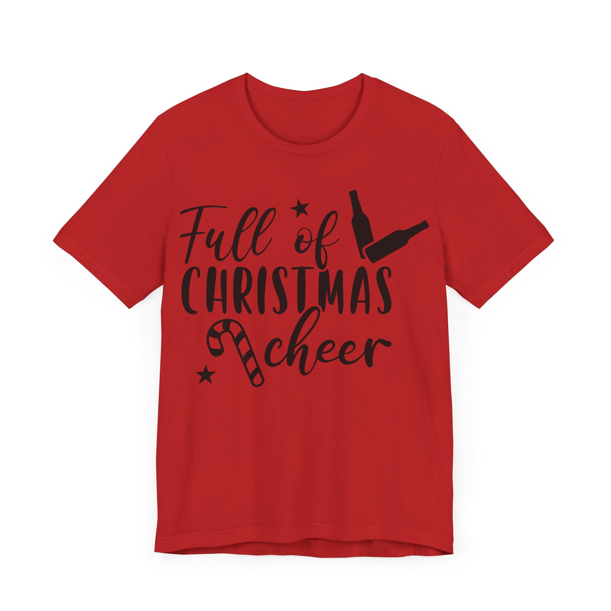 Full of Christmas Cheer & Beer Unisex Jersey Short Sleeve Tee