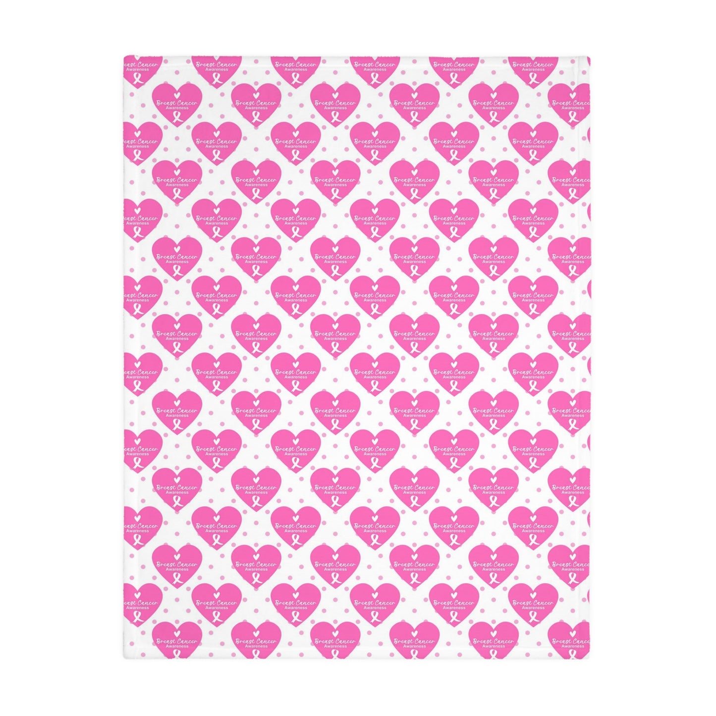 Breast Cancer Awareness, BCA Blanket, Breat Cancer Blanket, Velveteen Microfiber Blanket (Two-sided print)