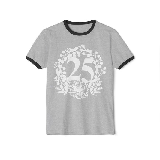 25 Year Old, 25th Anniversary, 25th Birthday Tee, 25th Anniversary Tee, Unisex Cotton Ringer T-Shirt