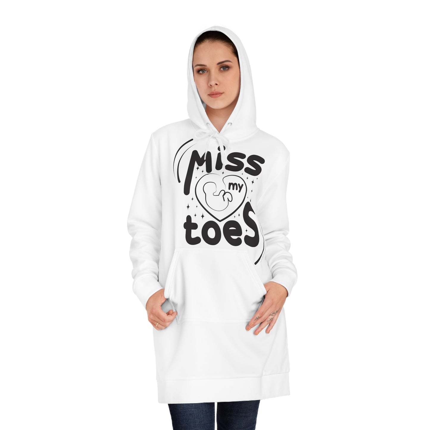 Miss My Toes Women's Hoodie Dress (AOP)