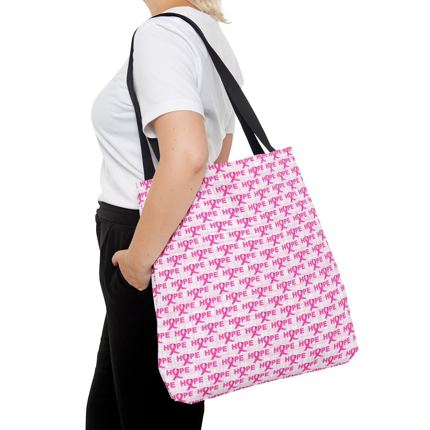 Hope Pink Breast Cancer Awareness Tote Bag