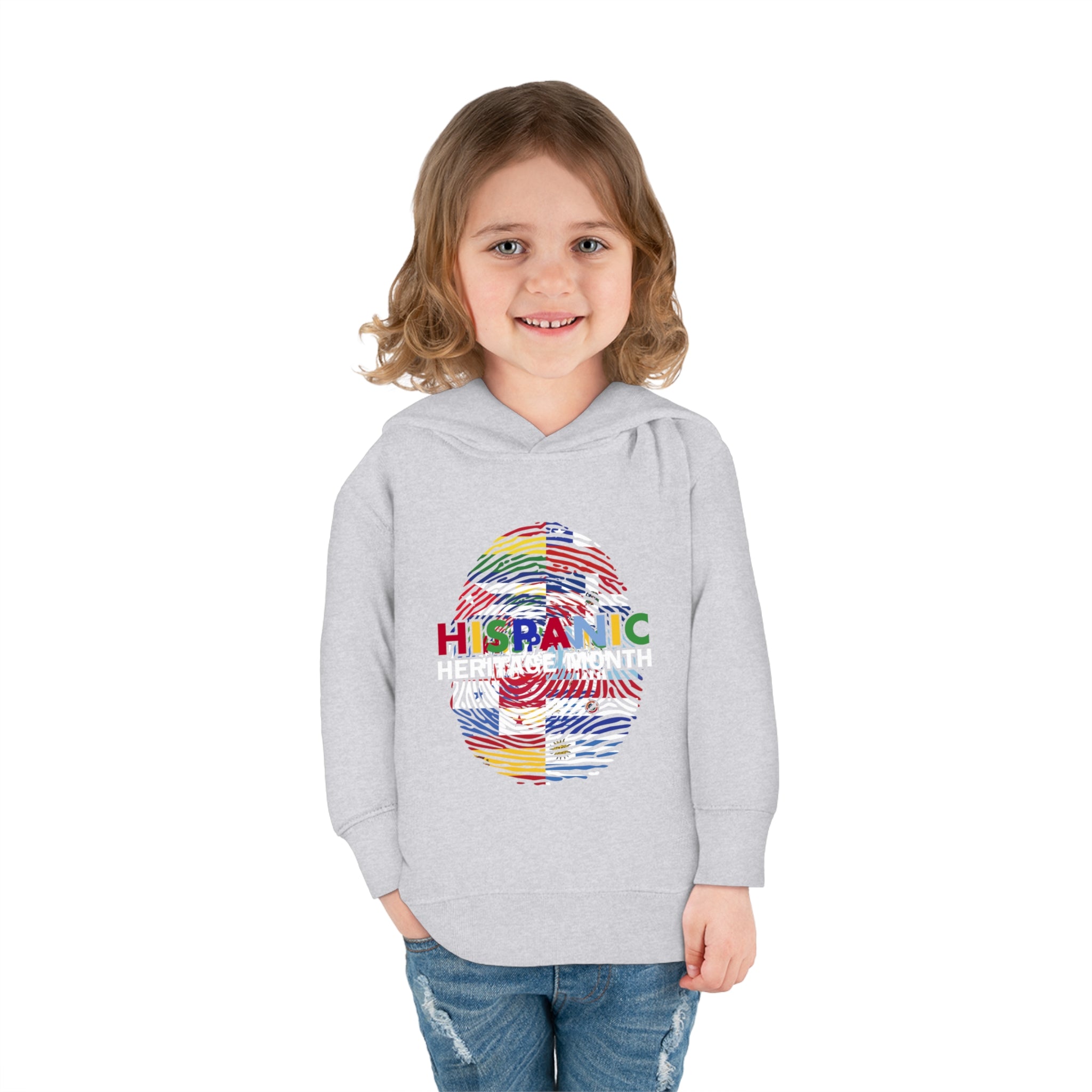 Flag Fingerprint - Hispanic Heritage Month Toddler Hoodie