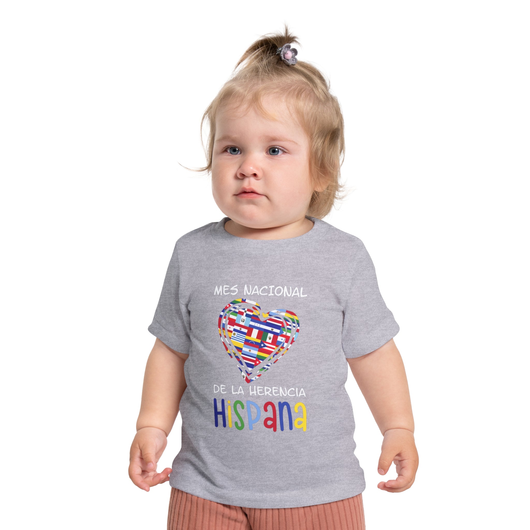 Mes Nacional Heart - Hispanic Heritage Month Baby Short Sleeve T-Shirt