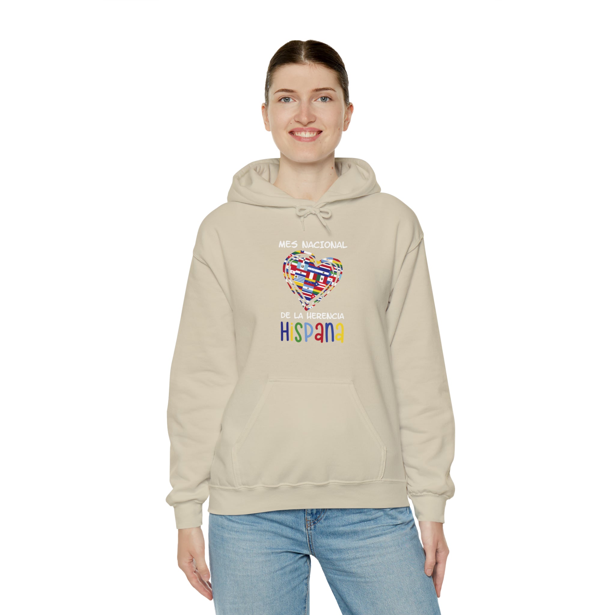 Mes Nacional Heart - Hispanic Heritage Month Unisex Hoodie