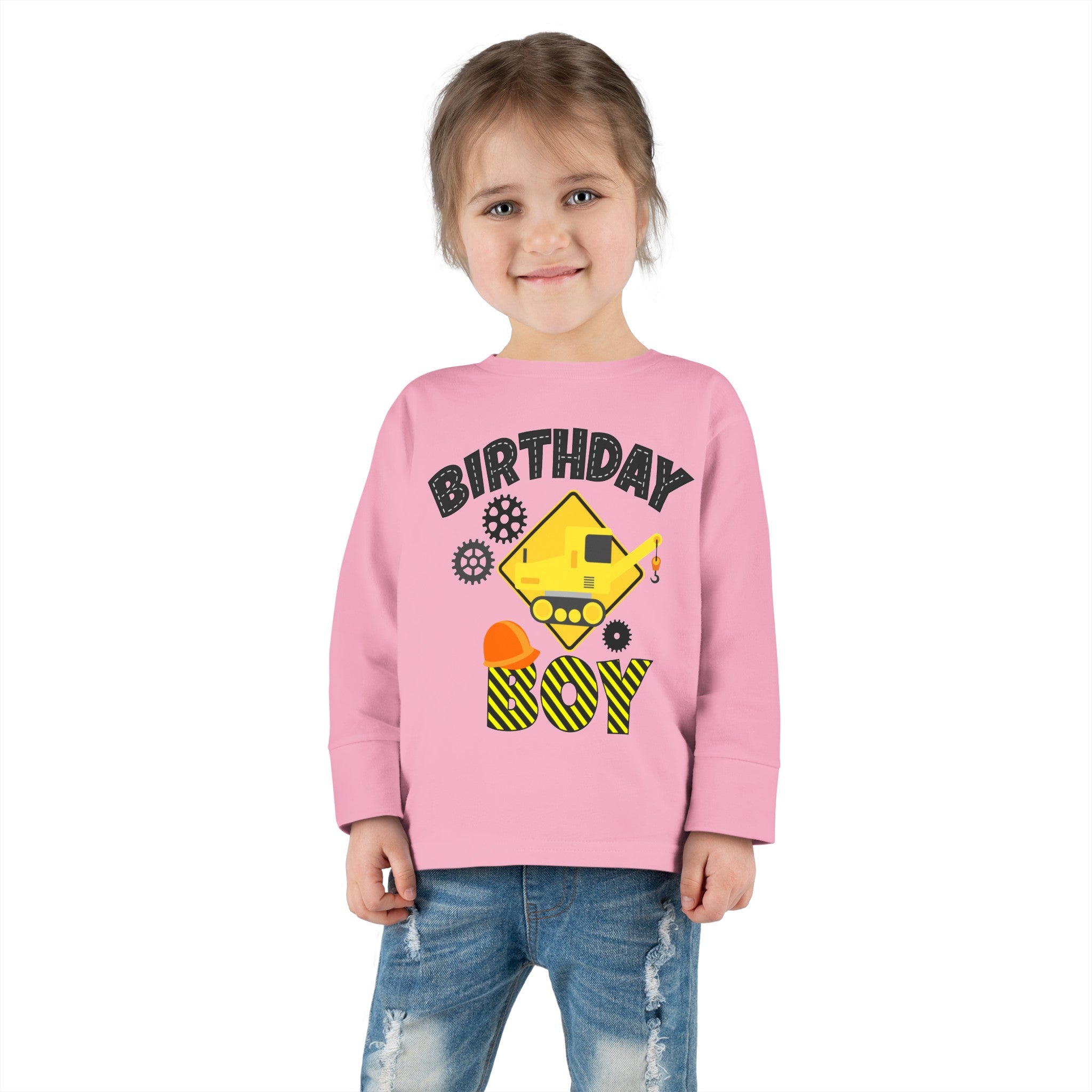 Crane Birthday Boy, Birthday Boy T-shirt, Birthday Tee, Boy's Birthday Tee,  Birthday Boy Tee, Toddler Long Sleeve Tee