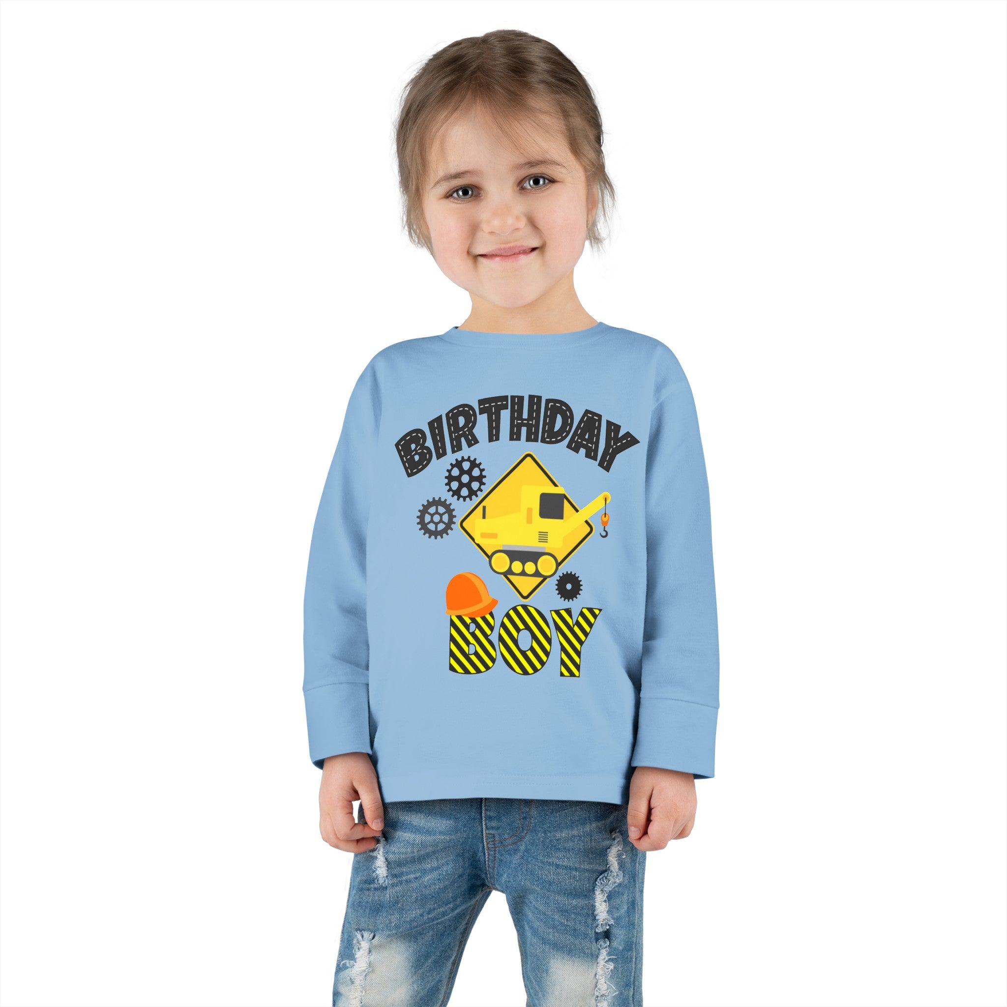 Crane Birthday Boy, Birthday Boy T-shirt, Birthday Tee, Boy's Birthday Tee,  Birthday Boy Tee, Toddler Long Sleeve Tee