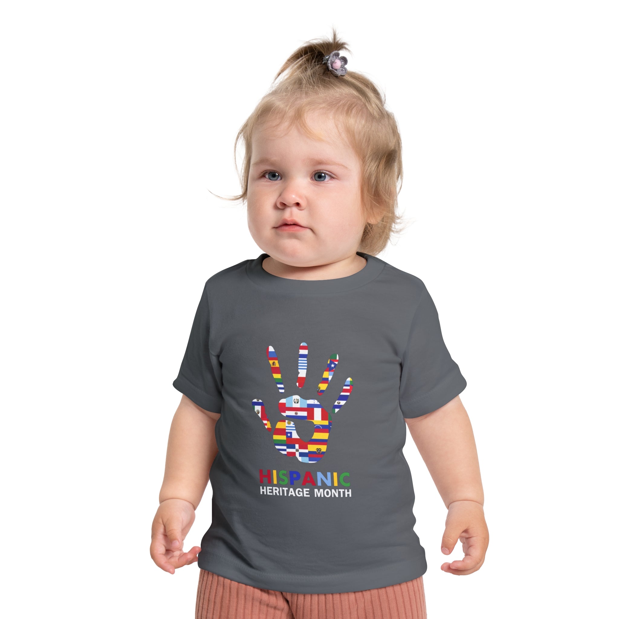 Flag Handprint - Hispanic Heritage Month Baby Short Sleeve T-Shirt