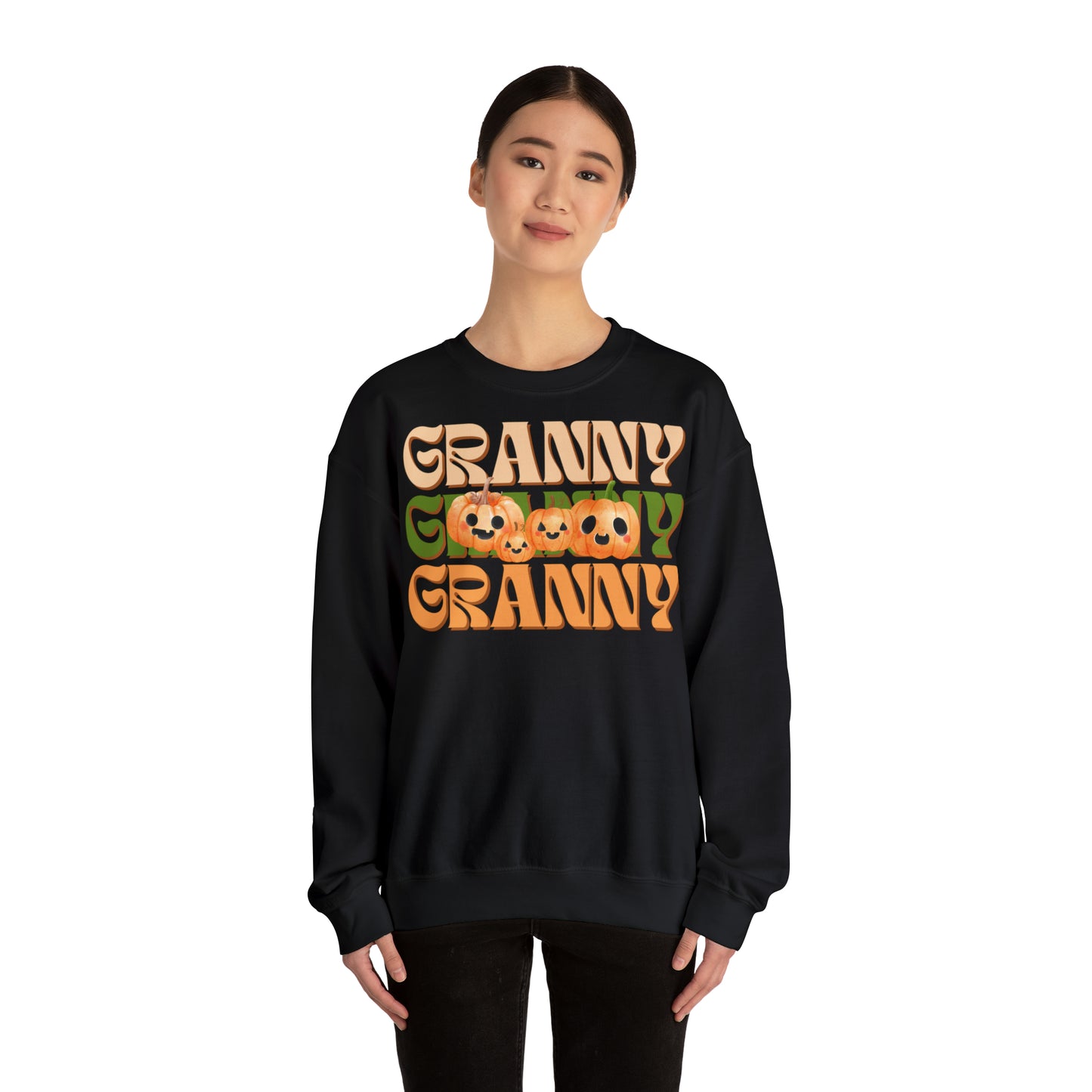 Granny Pumpkin Unisex Heavy Blend™ Crewneck Sweatshirt