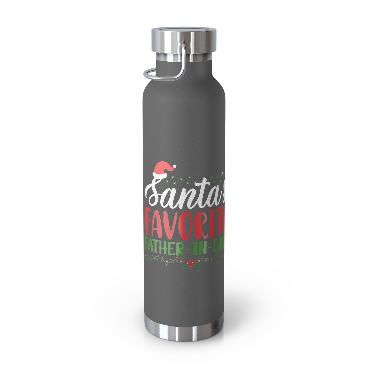 Santa's Favorite Father-In-Law Copper Vacuum Insulated Bottle, 22oz