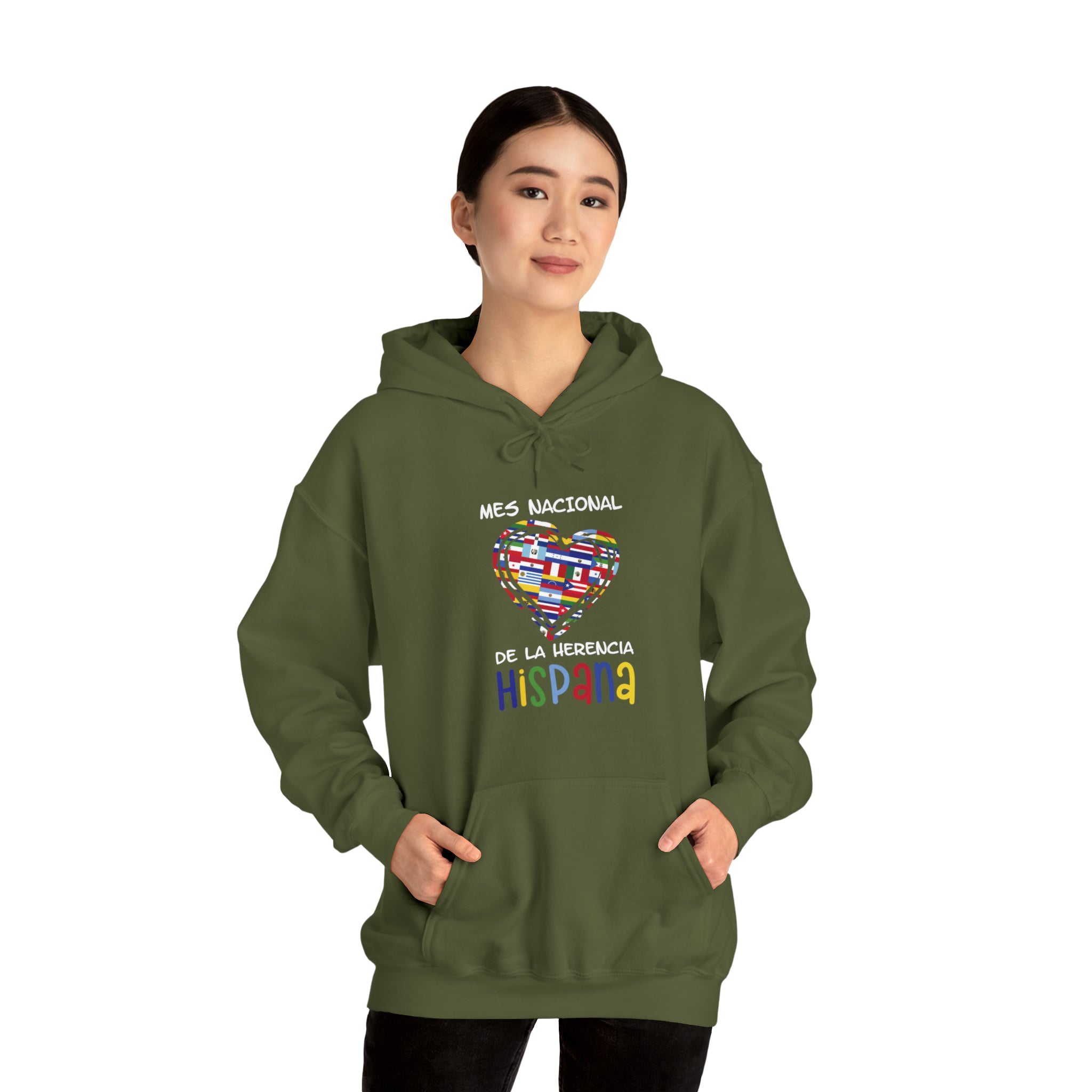 Mes Nacional Heart - Hispanic Heritage Month Unisex Hoodie