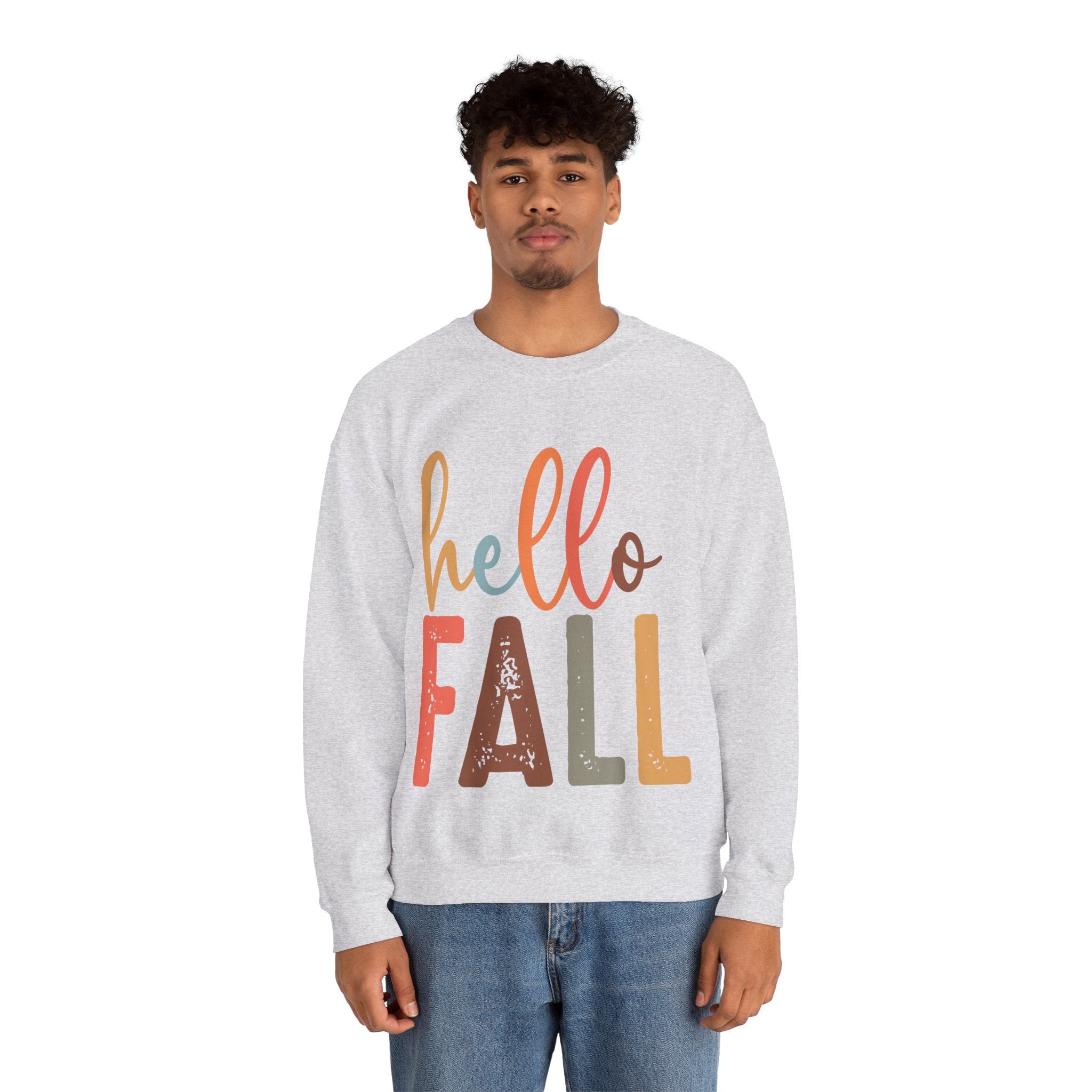 Hello Fall, Hellow Fall Sweatshirt,  Unisex Heavy Blend™ Crewneck Sweatshirt