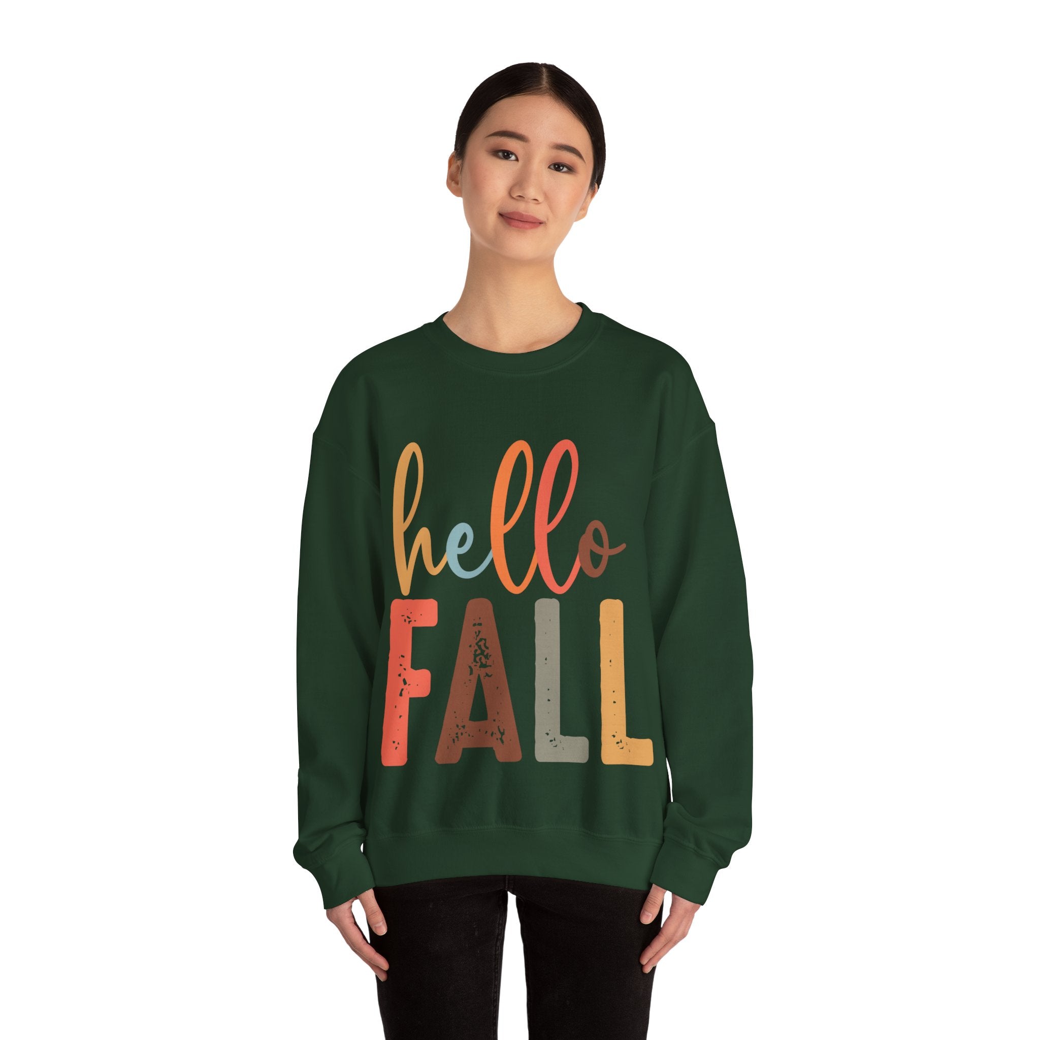 Hello Fall, Hellow Fall Sweatshirt,  Unisex Heavy Blend™ Crewneck Sweatshirt