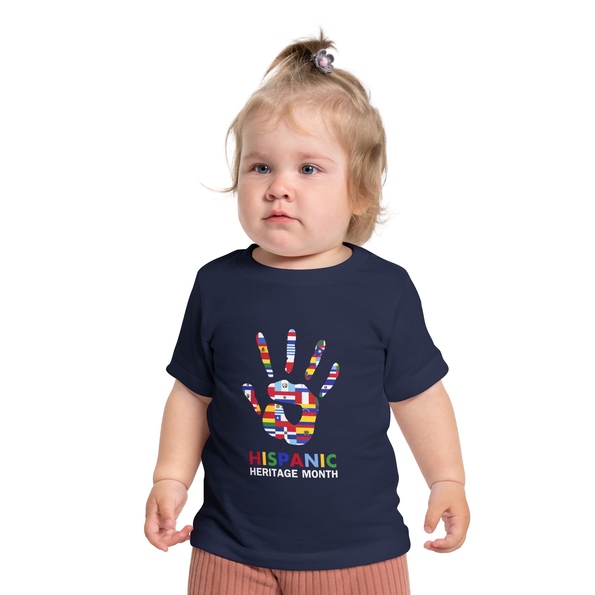 Flag Handprint - Hispanic Heritage Month Baby Short Sleeve T-Shirt